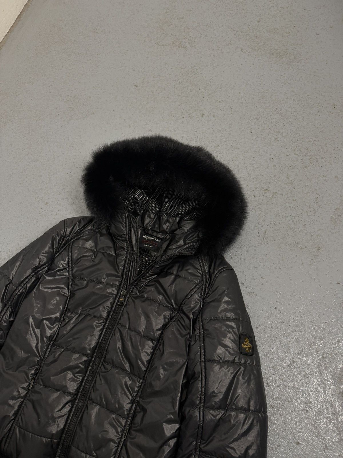 Refrigiwear Streetwear Fur Black Fur Down Y2K Fitted Bomber Jacket Size M / US 6-8 / IT 42-44 - 6 Thumbnail
