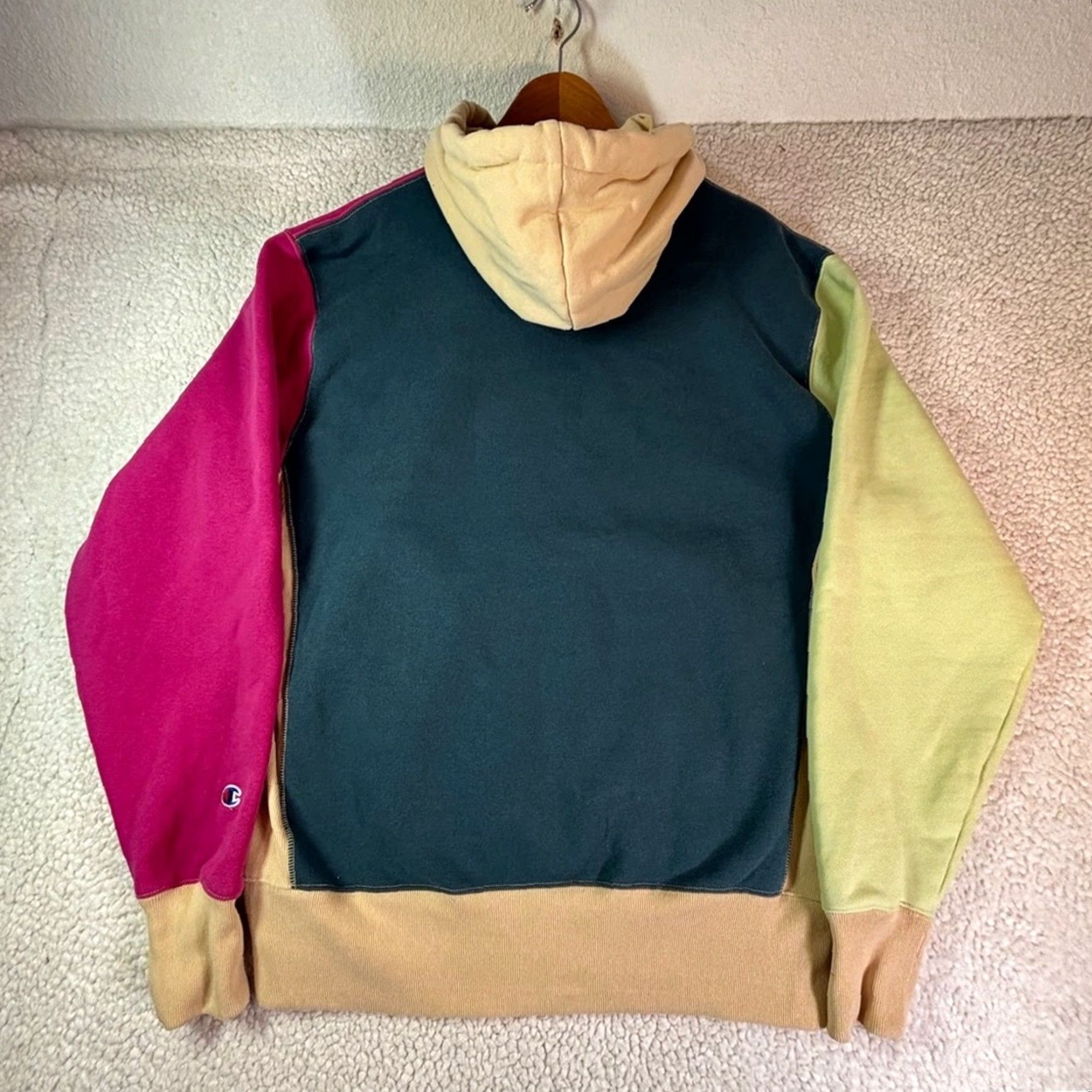Champion Champion Hoodie Men’s L Multicolor Colorblock Reverse Weave Patchwork Limited 2019 Release Pullover Size US L / EU 52-54 / 3 - 4 Thumbnail