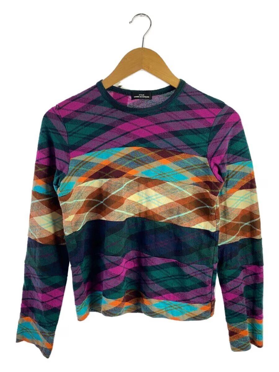 Comme des Garcons Reconstructed Plaid Wool Knit Sweater Size S / US 4 / IT 40 - 1 Thumbnail