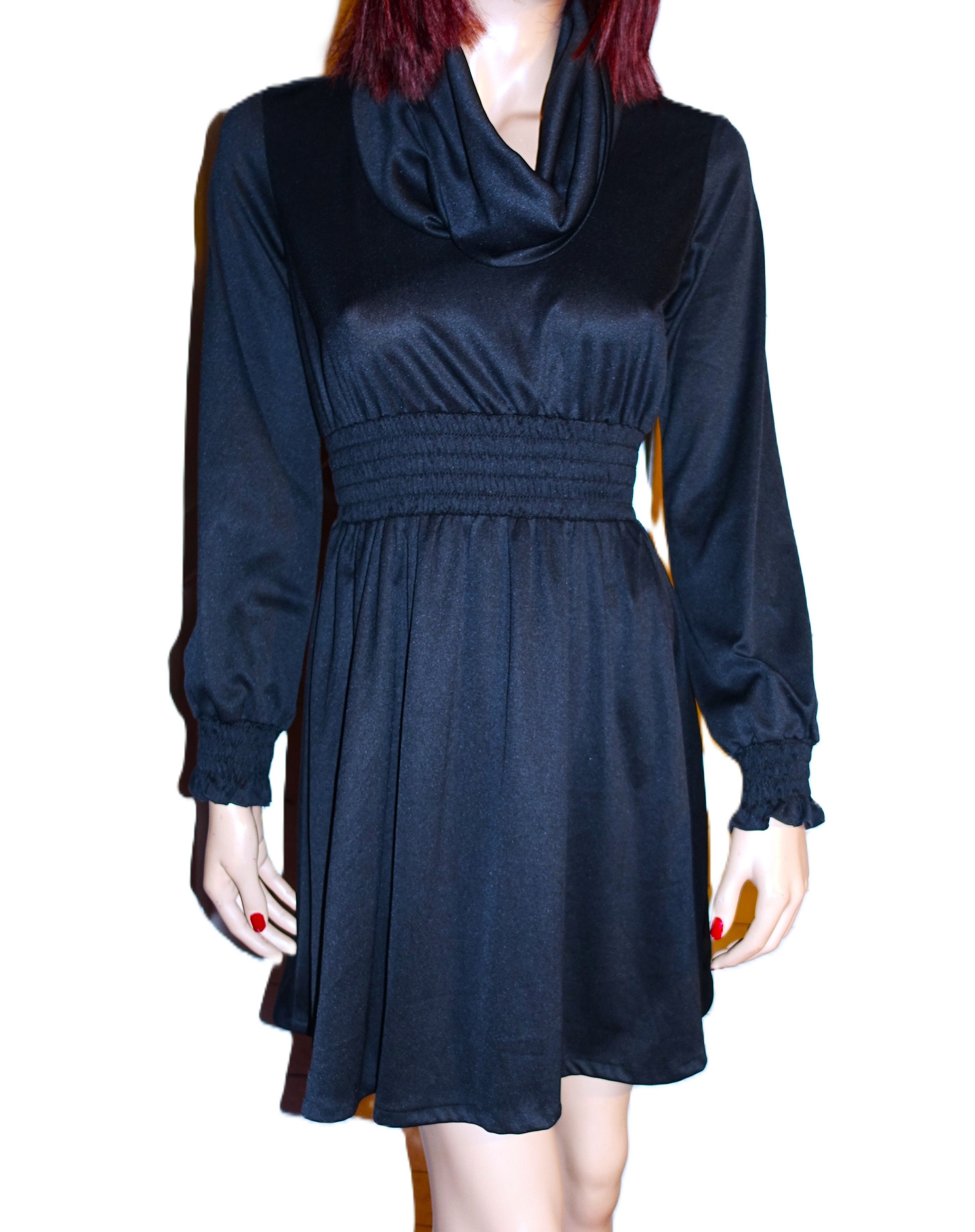 Vintage Vintage Nancy G Black Cowl Neck Dress XS Size XS / US 0-2 / IT 36-38 - 1 Thumbnail