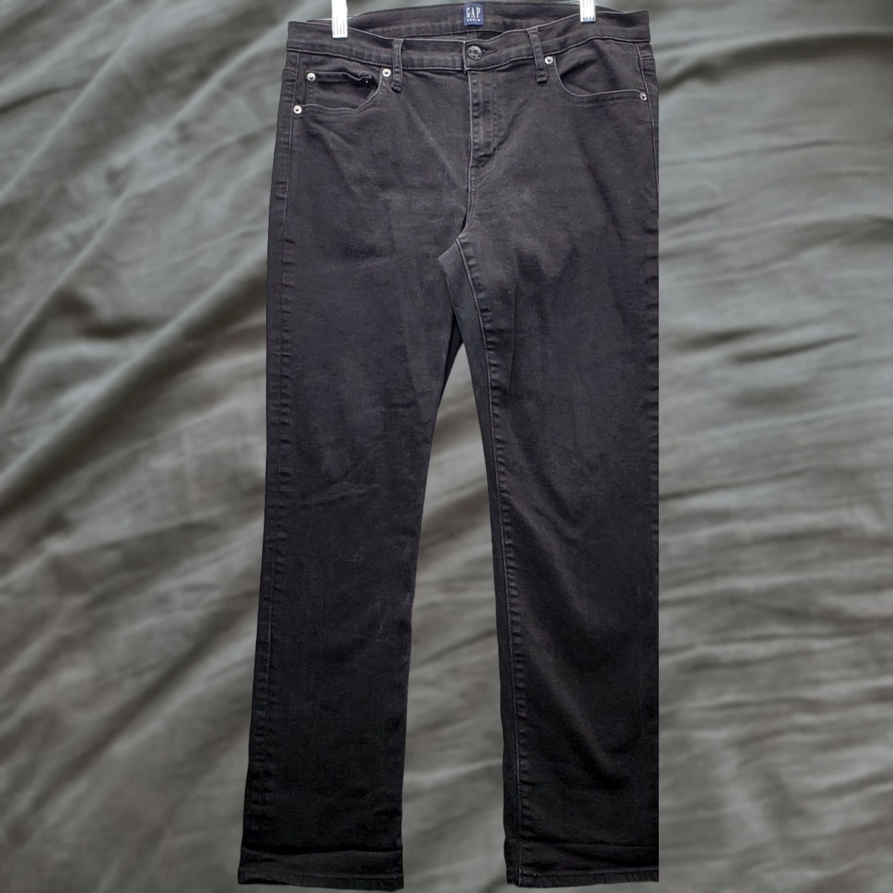 Gap Gap Jeans 14P Black Denim 5-Pocket Skinny Regular Womens Petite Jeans Size 36" / US 14 / IT 50 - 1 Thumbnail