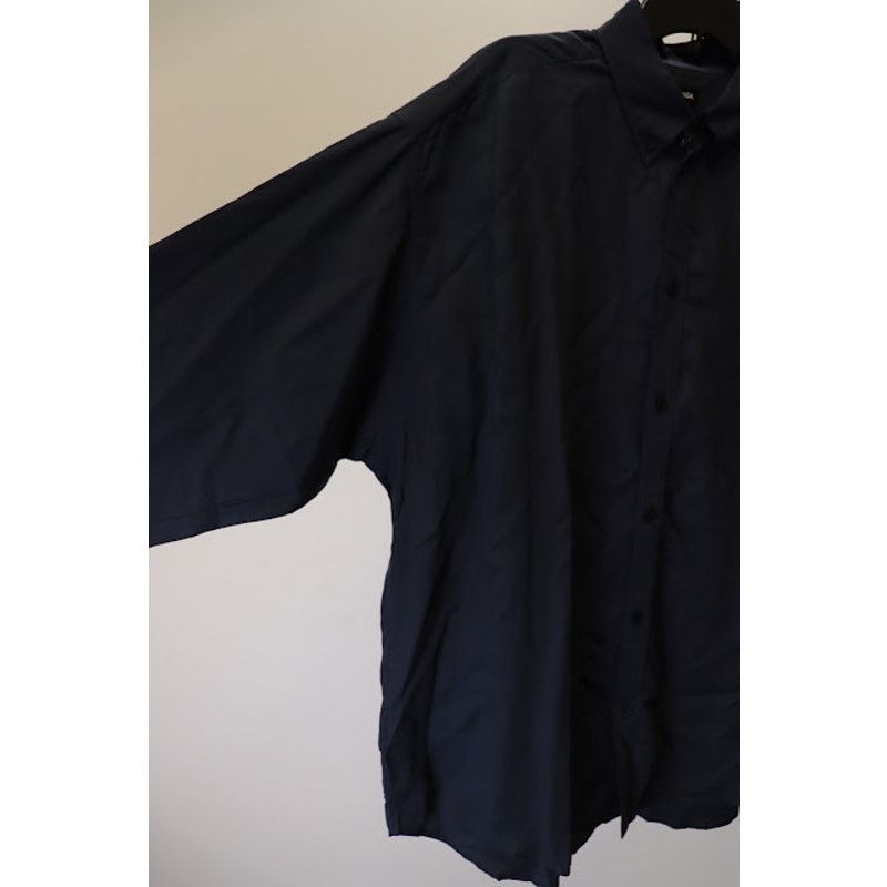 Balenciaga o1rshd1 Button up Shirt in Navy Blue Size US S / EU 44-46 / 1 - 6 Thumbnail