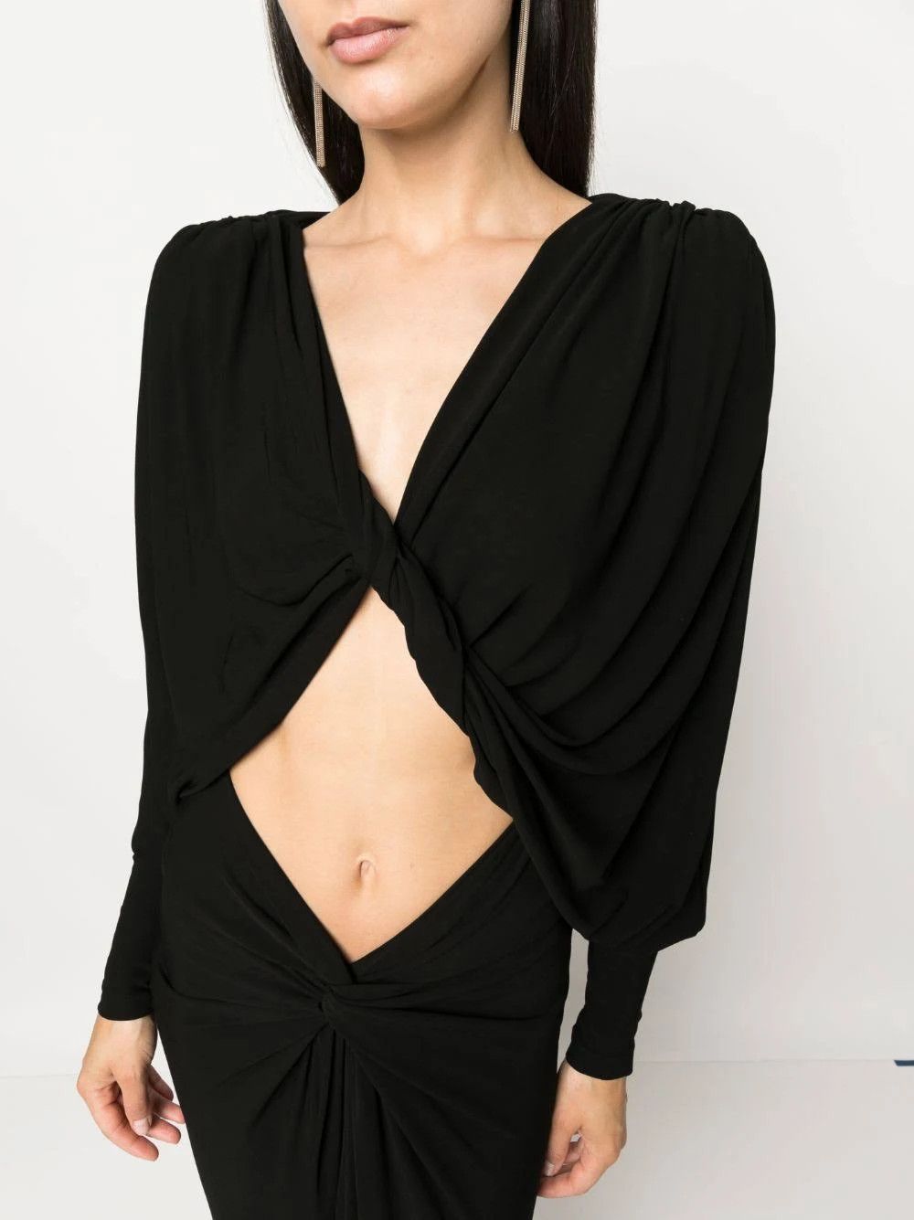 Saint Laurent Paris o1bcso1str1124 Dress in Black Size L / US 10 / IT 46 - 4 Thumbnail