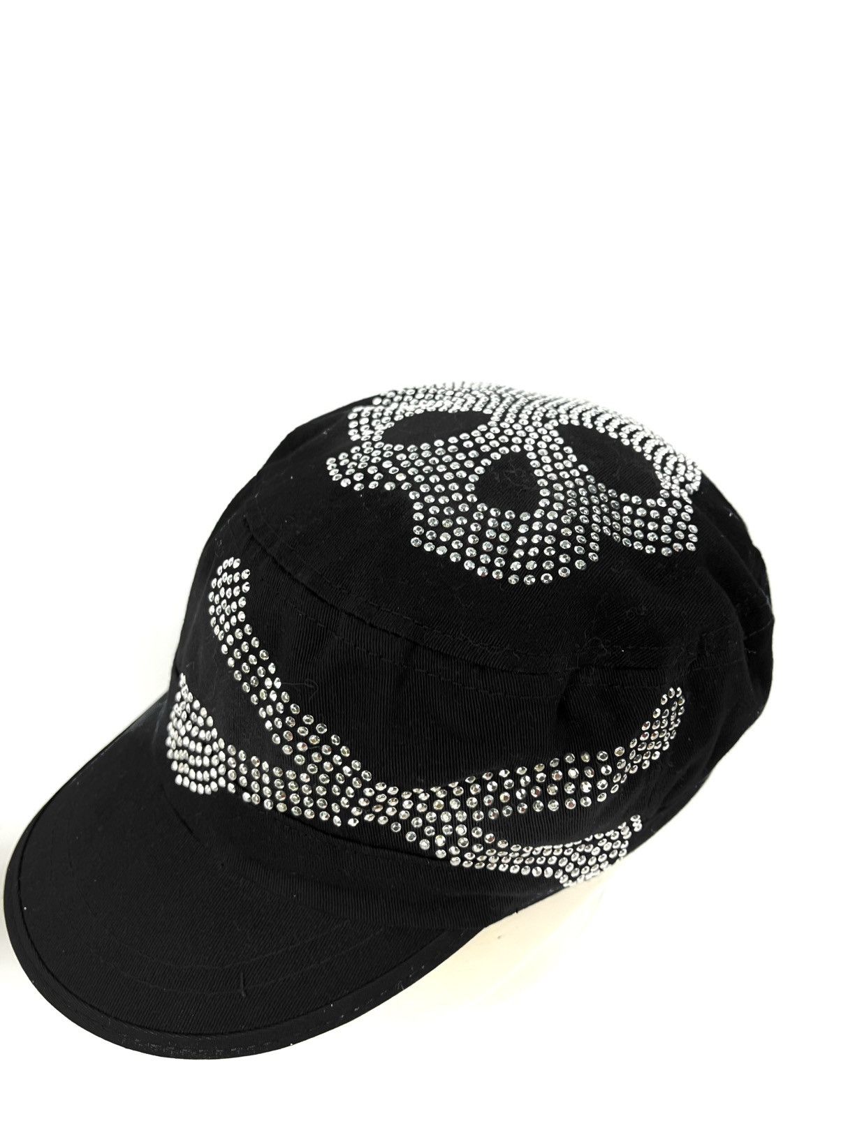 Other ☠️ Skull & Bones y2k army style studded cap hat Size ONE SIZE - 1 Thumbnail