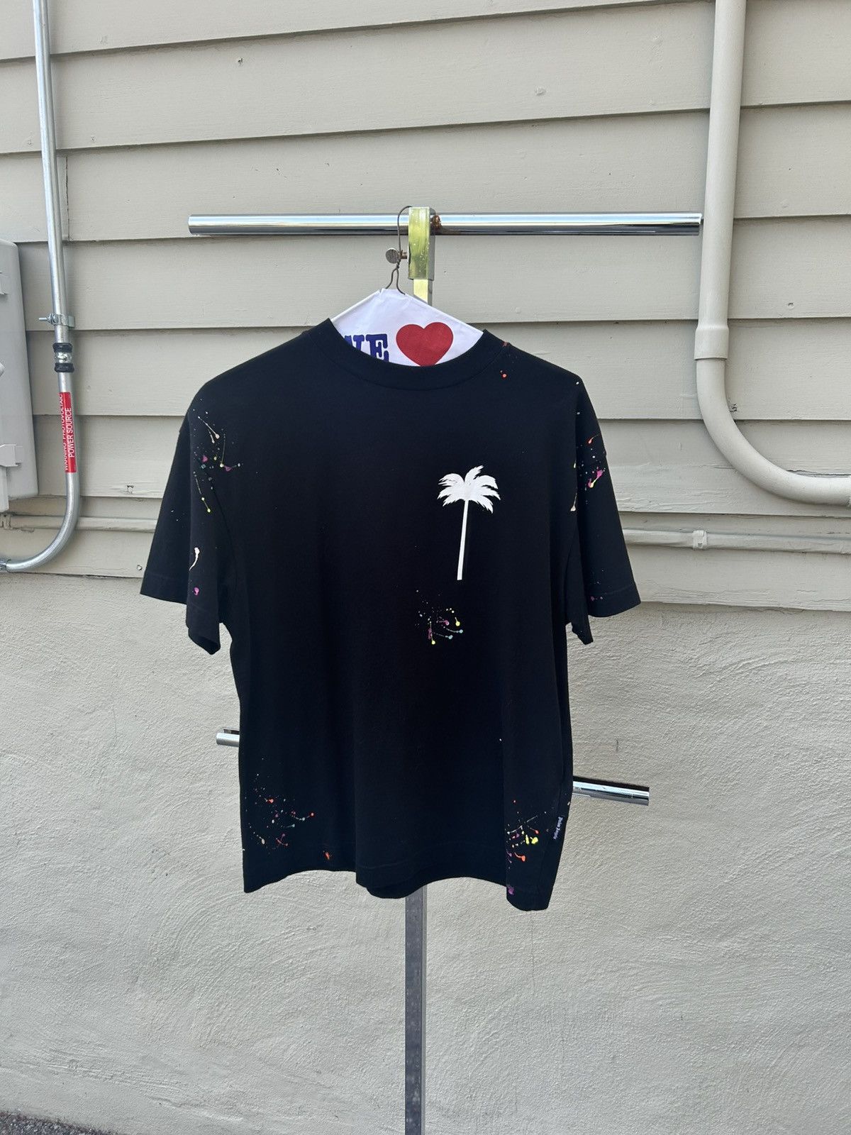 【Palm Angels】PALM TREE SKETCH CLASSIC SHORT SLEEVE T SHIRT Palm Angels】PALM TREE SKETCH CLASSIC SHORT SLEEVE T SHIRT