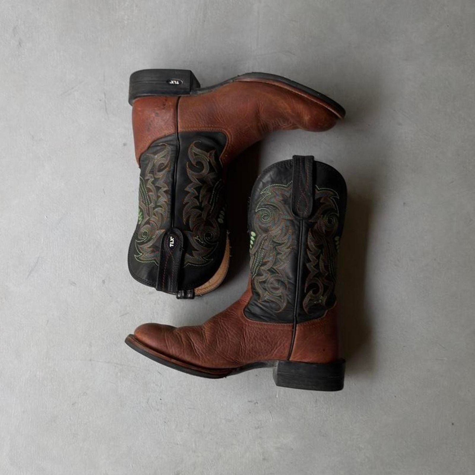 Tony Lama Vintage Tony Lama TLX Western Cowboy Boots Roper Rodeo Size US 9 / EU 42 - 2 Thumbnail