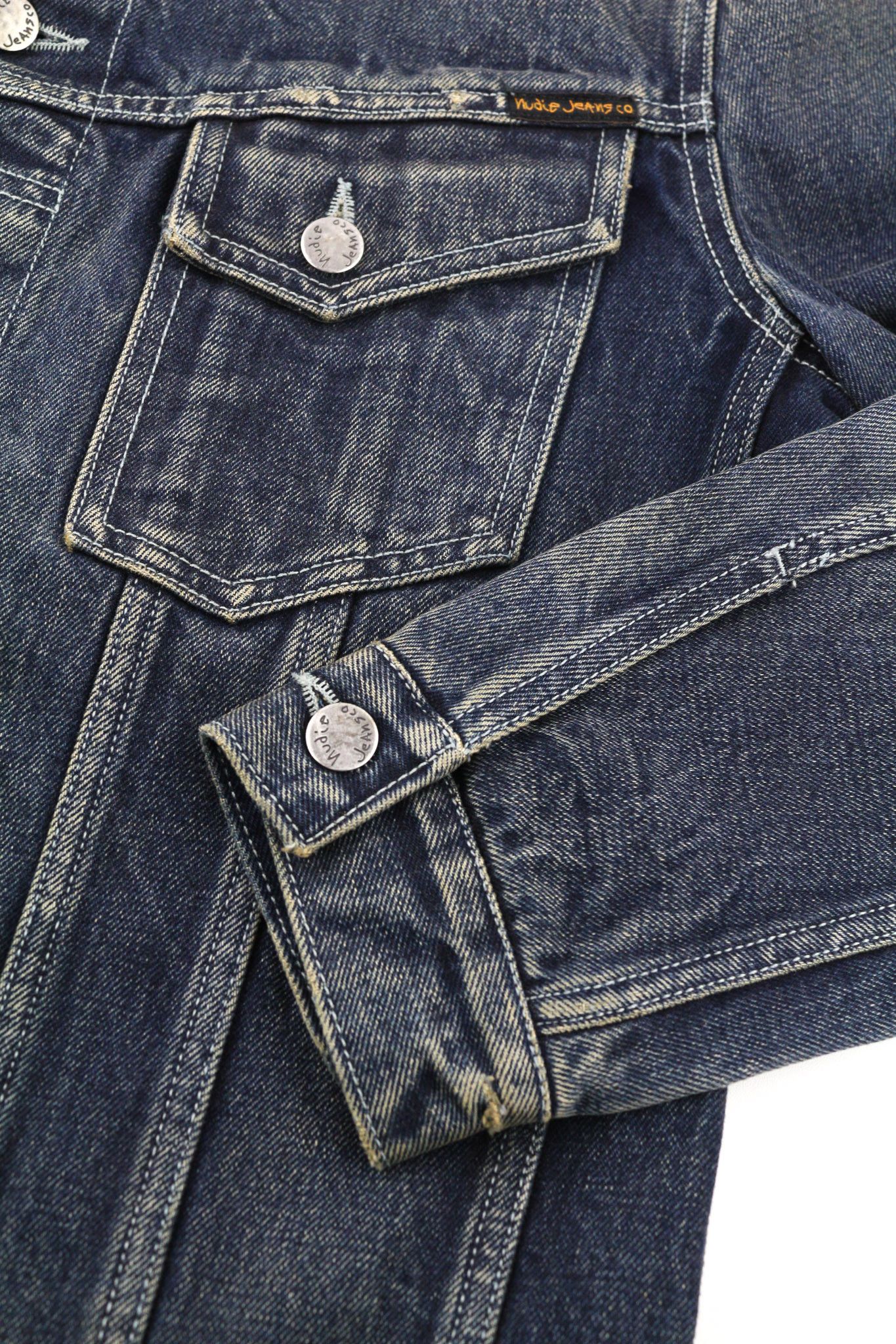 Nudie Jeans M Selvedge Washed Cotton Denim Blue Jacket 80785 Size US M / EU 48-50 / 2 - 5 Thumbnail