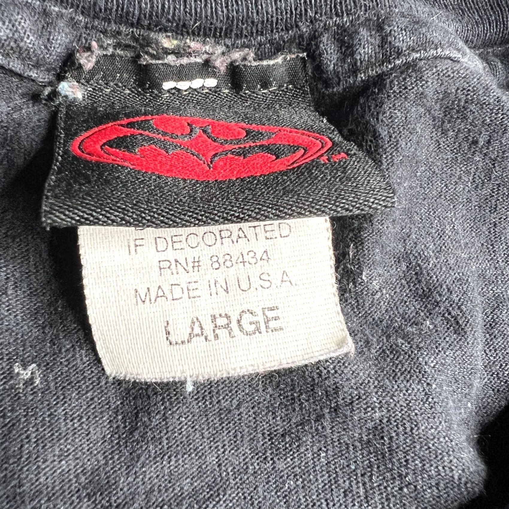 DC Comics VINTAGE Batman & Robin Movie Tee DC Comics Black Short Sleeve L Adult Men 1997 Logo Graphic USA 90s Size US L / EU 52-54 / 3 - 5 Thumbnail