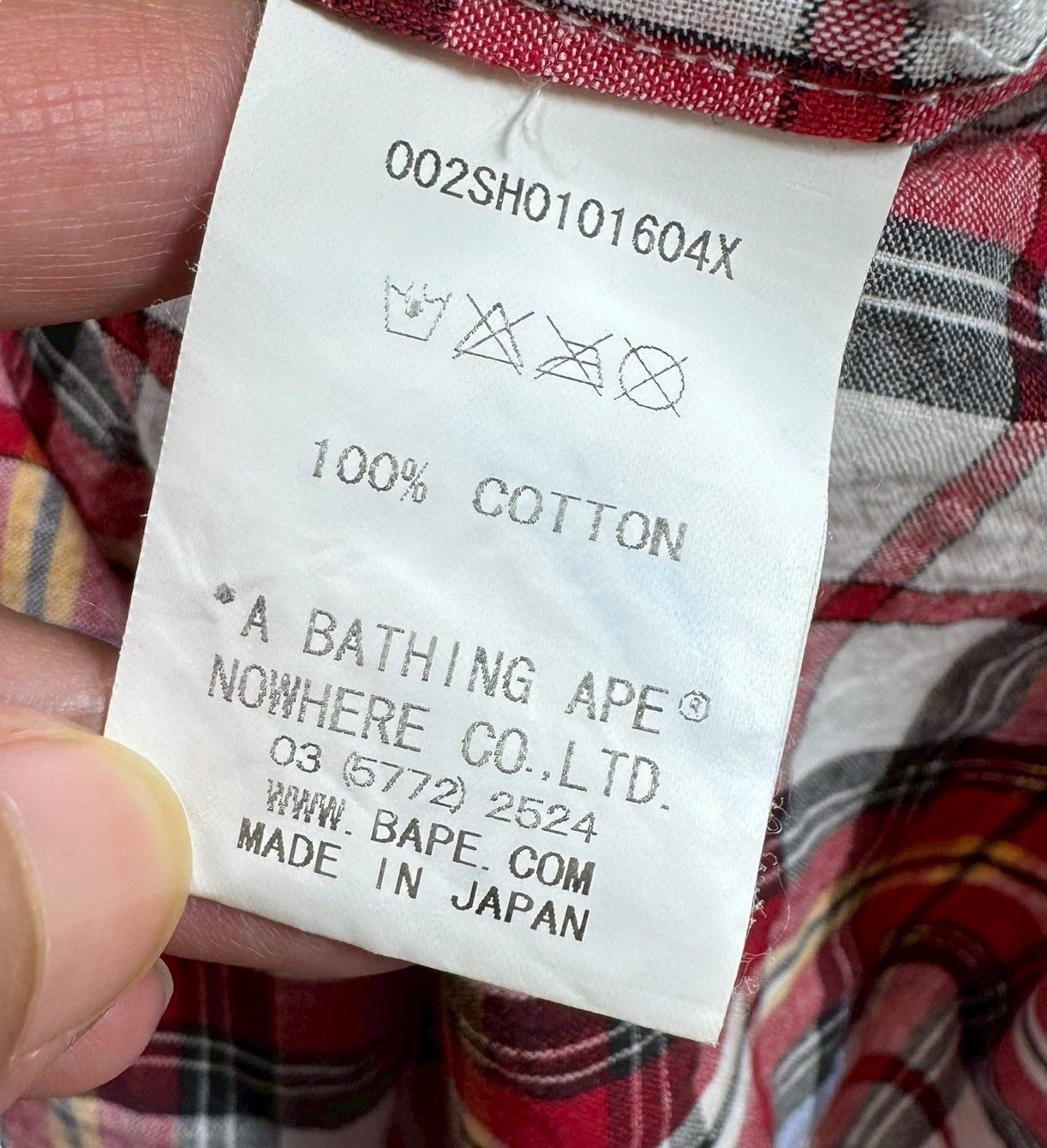 Bape BAPE check long shirts Size US XL / EU 56 / 4 - 5 Thumbnail