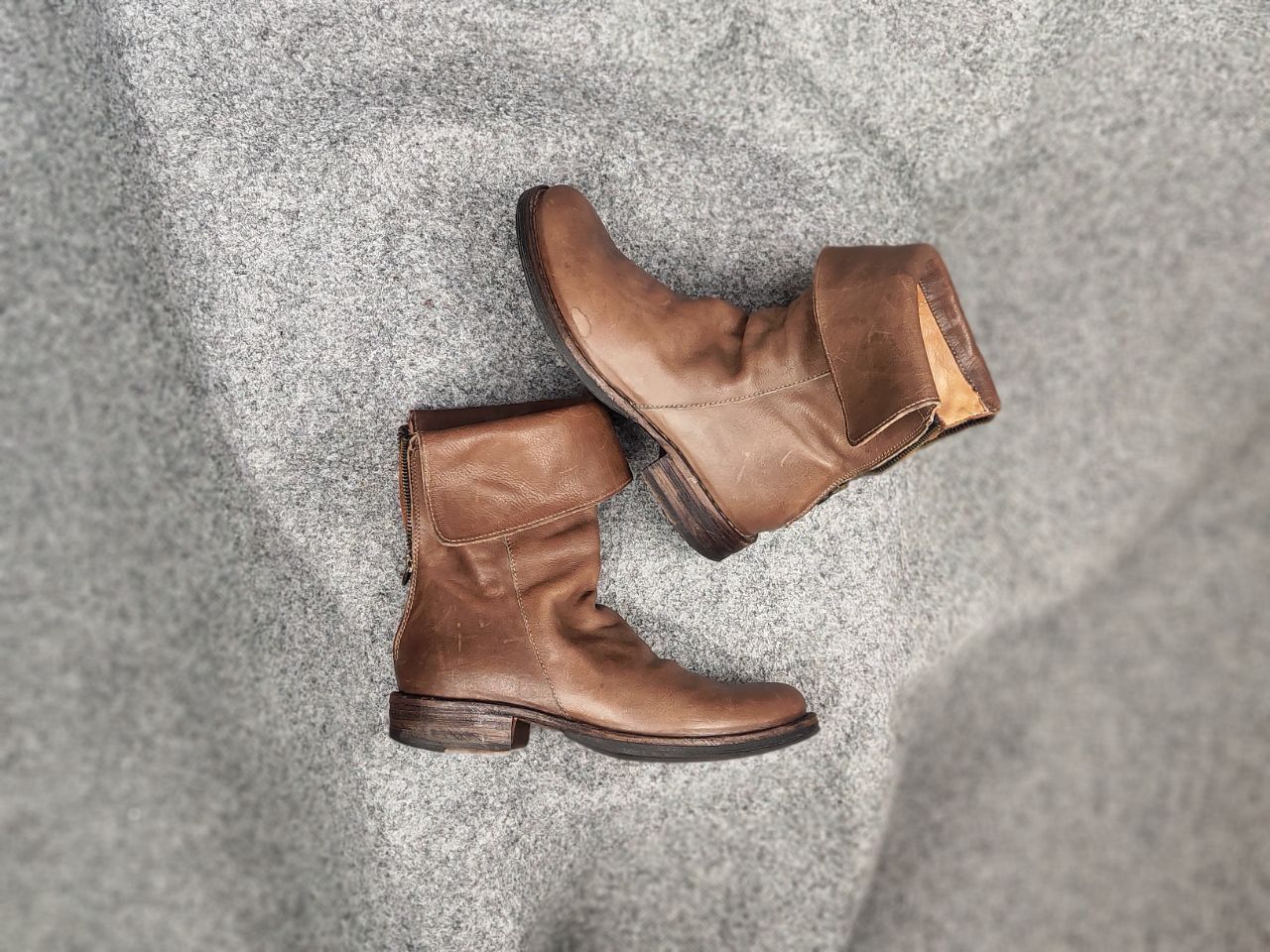 Fiorentini + Baker Fiorentini + Baker Design Ella Brown Leather Ankle Zip Boots Size US 4 / IT 34 - 18 Thumbnail
