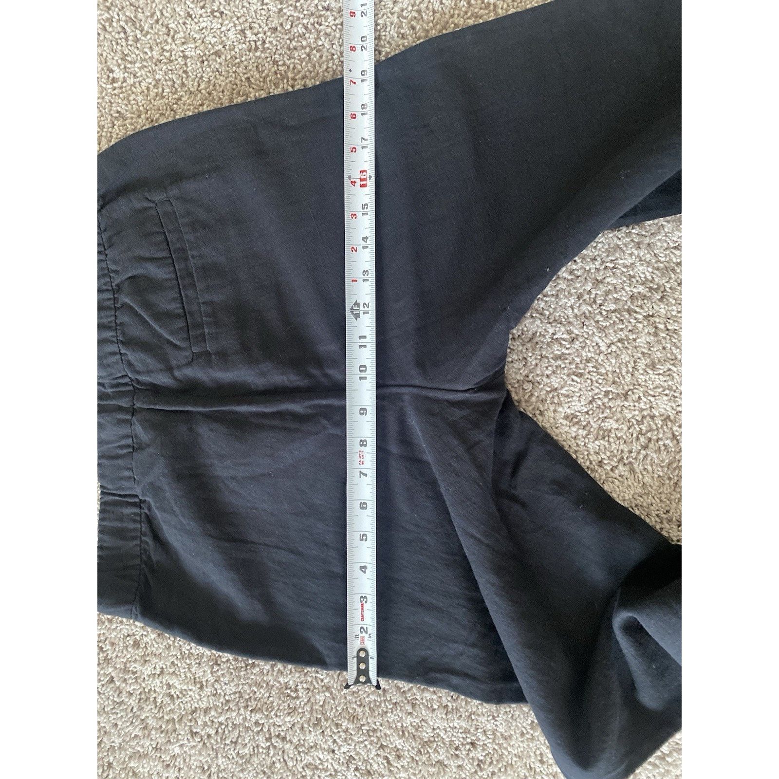 H&M H & M Relaxed Fit Black Linen/Cotton Pants Women Size 30" / US 8 / IT 44 - 5 Thumbnail