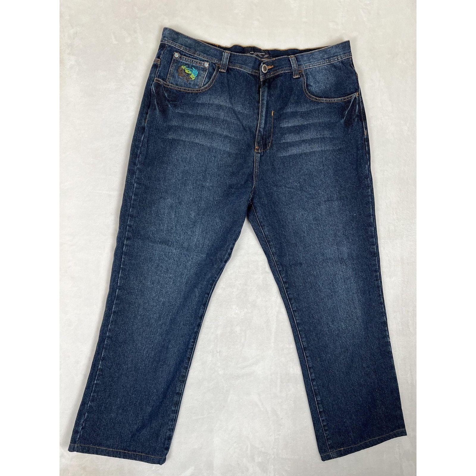 Phat Farm VTG Phat Farm Jeans Mens 40 Blue Dark Wash Denim Embroidered Size US 40 / EU 56 - 2 Thumbnail