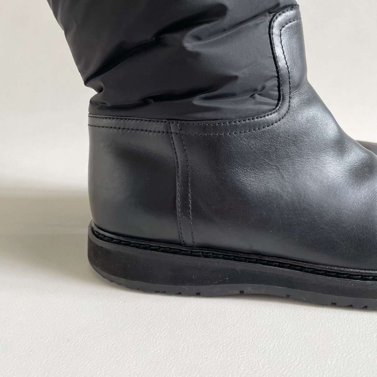 Prada Black Leather + Nylon Astro Biker Boots Size US 8 / EU 41 - 13 Thumbnail