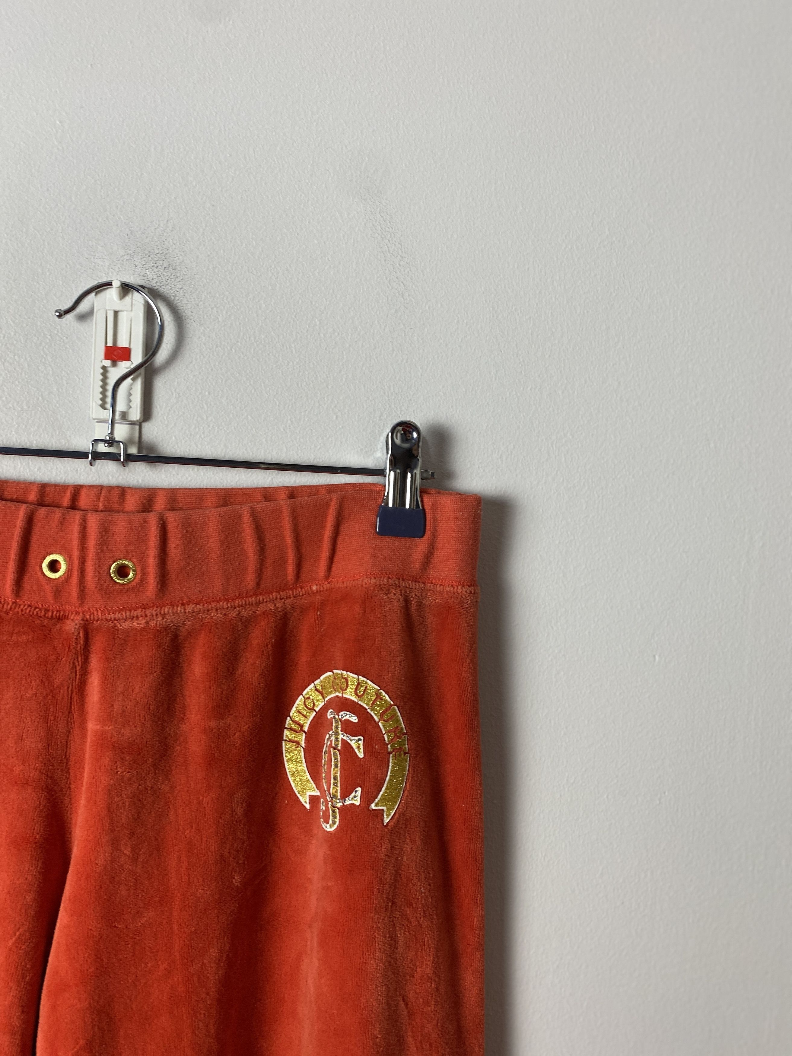 Juicy Couture × Vintage Juicy Couture small logo flare velvet sweatpants velour y2k Size 28" / US 6 / IT 42 - 2 Thumbnail
