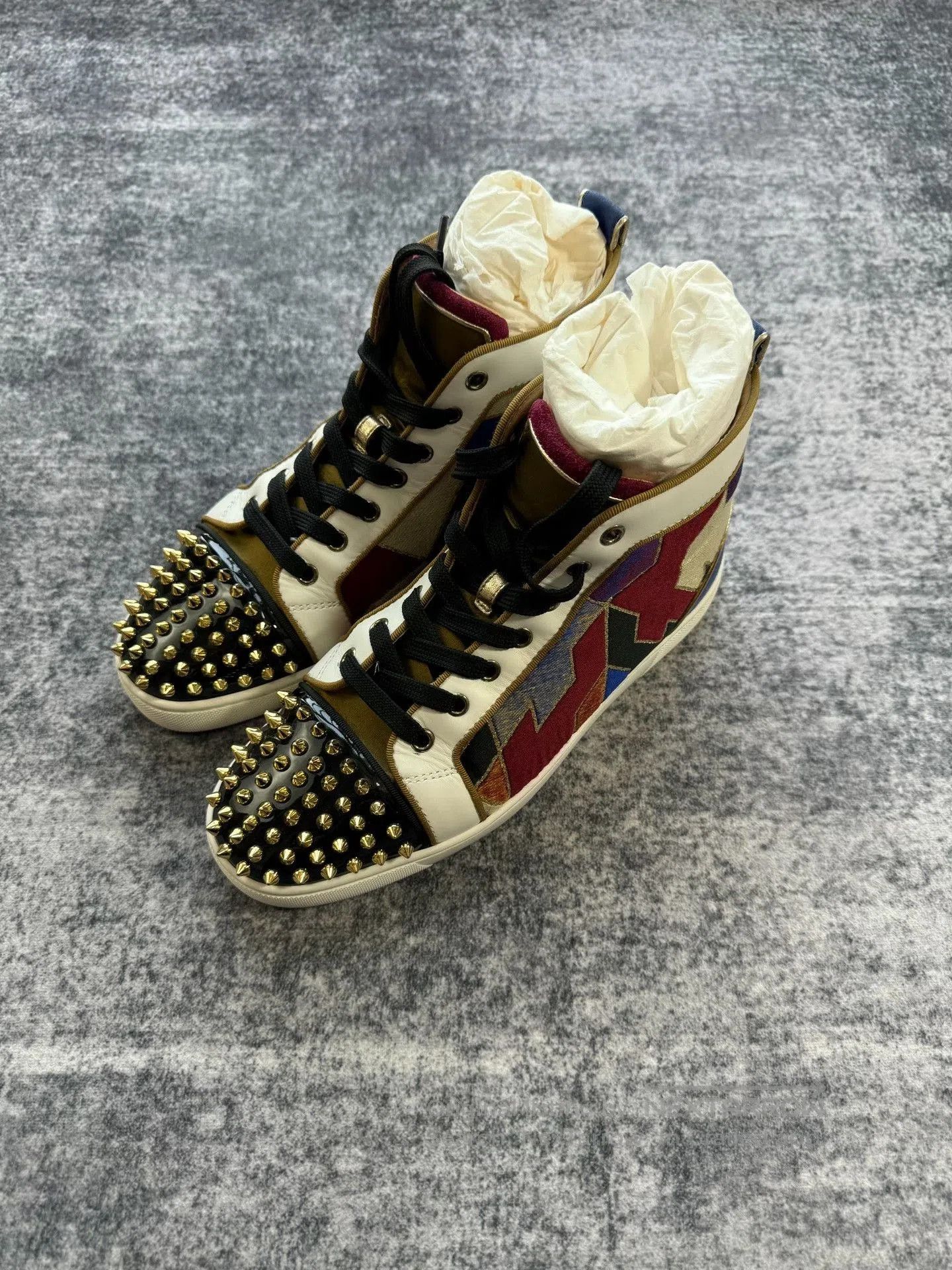 Christian Louboutin Christian Louboutin Colorful High-Top Sneakers. Size US 10.5 / IT 40.5 - 3 Thumbnail