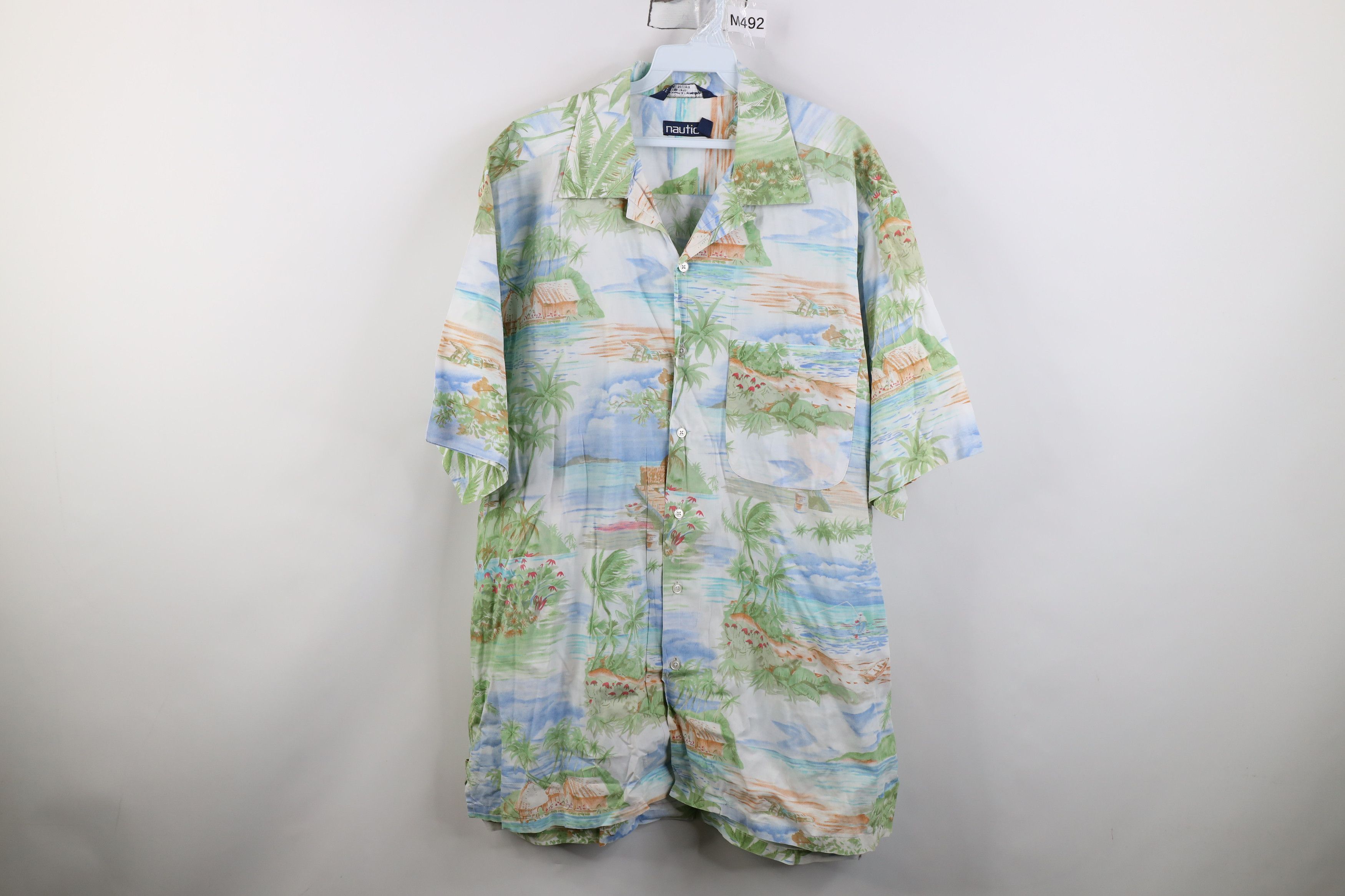 Nautica Vintage 90s Nautica Island Hawaiian Sailing Button Shirt Size US L / EU 52-54 / 3 - 1 Thumbnail