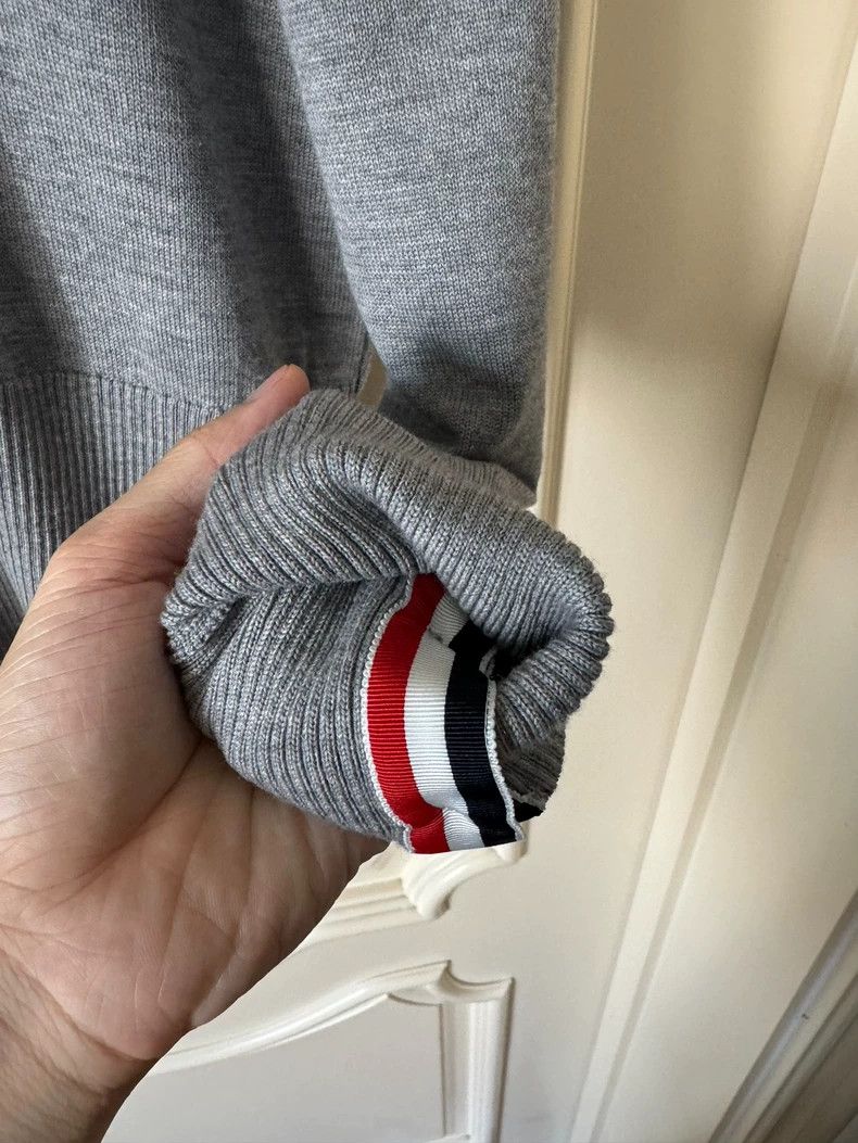Thom Browne Thom browne Four-strip knitted sweater with gray neck 2504- Size US L / EU 52-54 / 3 - 5 Thumbnail