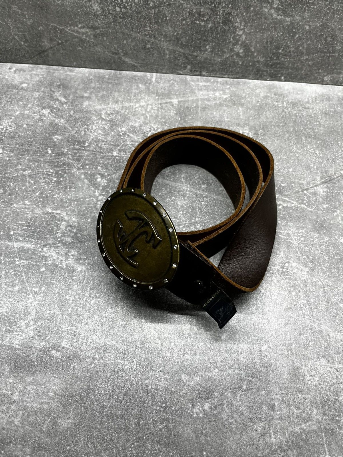 Roberto Cavalli leather belt vintage 90s