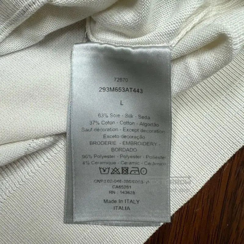 Dior Dior White Cotton Men's Sweatshirt . Size US L / EU 52-54 / 3 - 5 Thumbnail