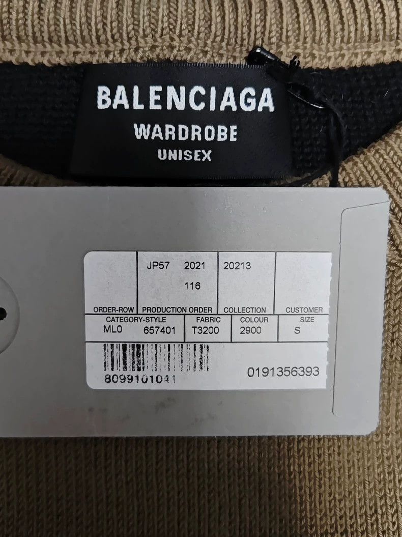 Balenciaga Balenciaga 22fw full printed letter knitted long sleeved sw Size US S / EU 44-46 / 1 - 4 Thumbnail