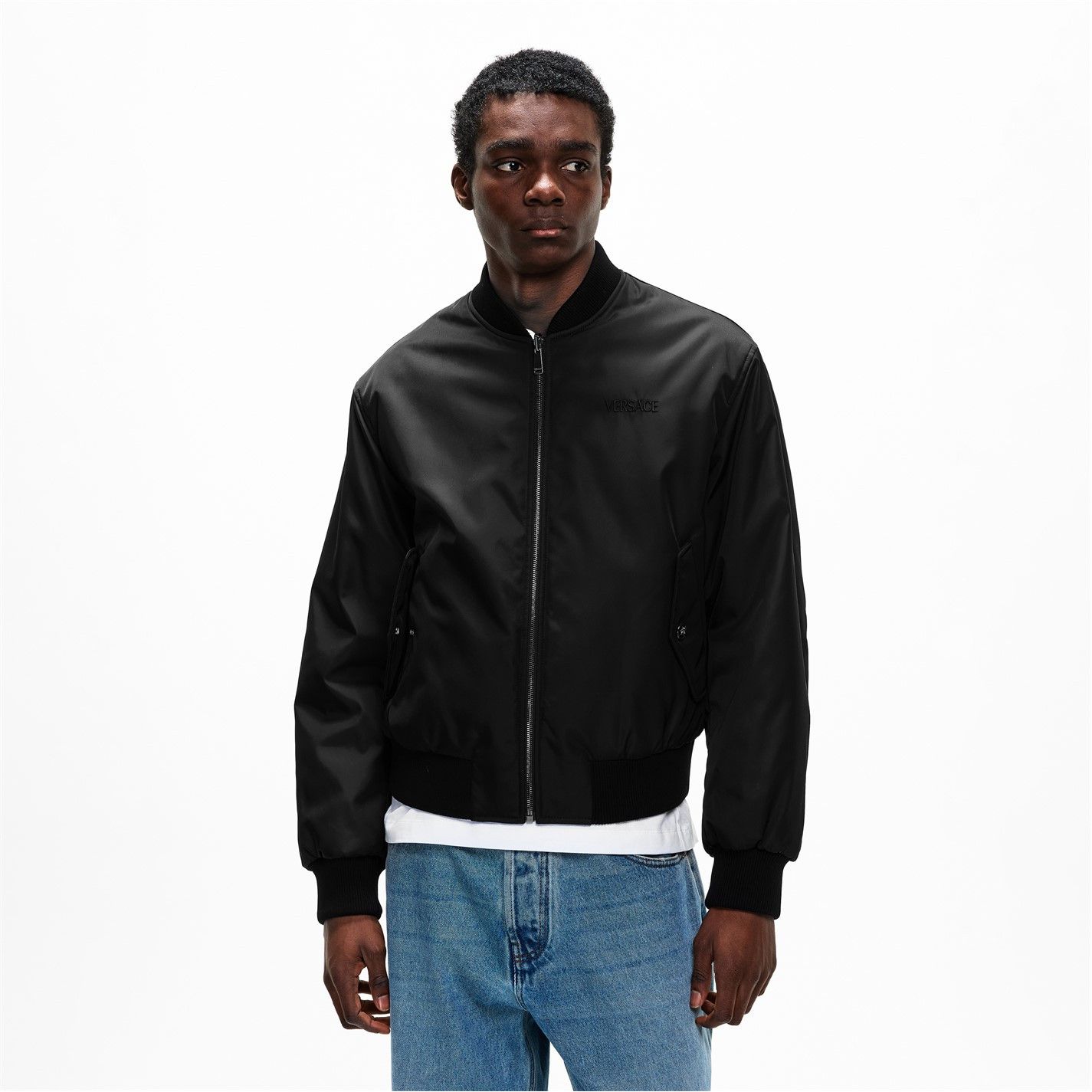 Versace o1g2r1mq0526 Reversible Bomber Jacket in Black Size US L / EU 52-54 / 3 - 3 Thumbnail