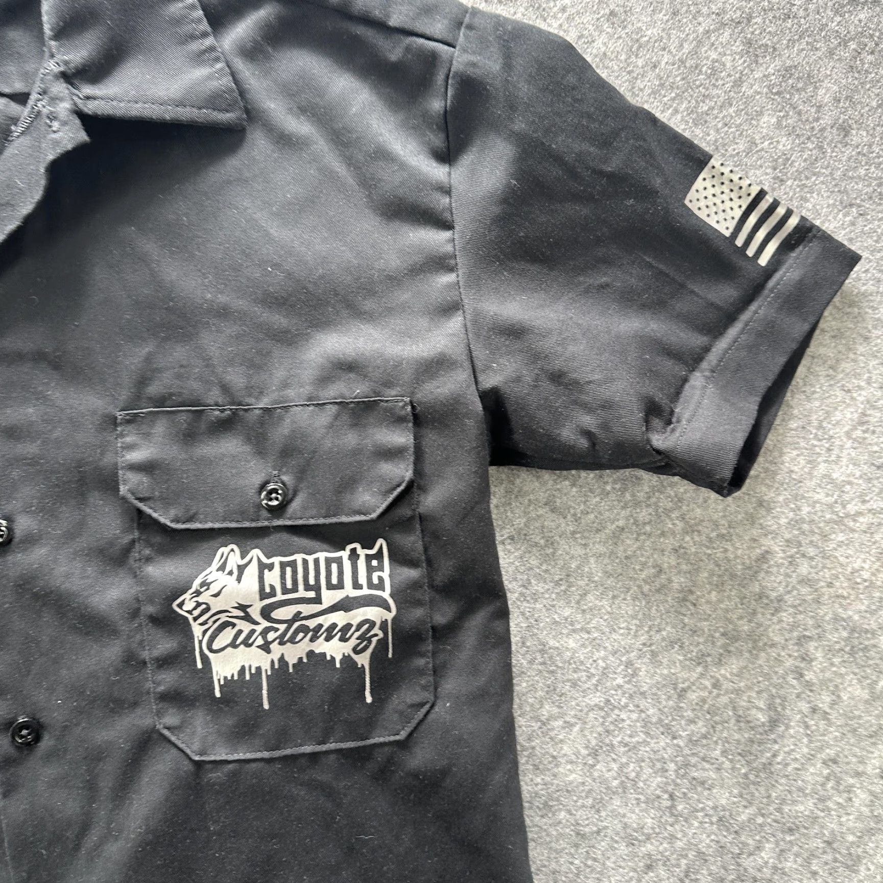 Dickies Dickies Work Shirt Womens Small Black Coyote Customz Shop Graphic Button Up Size S / US 4 / IT 40 - 4 Thumbnail
