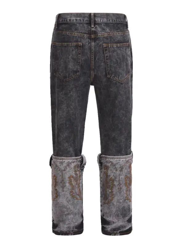 Vintage VIBE Street Splash Inked Washed Old Ripped Baggy Jeans Size US 32 / EU 48 - 6 Thumbnail