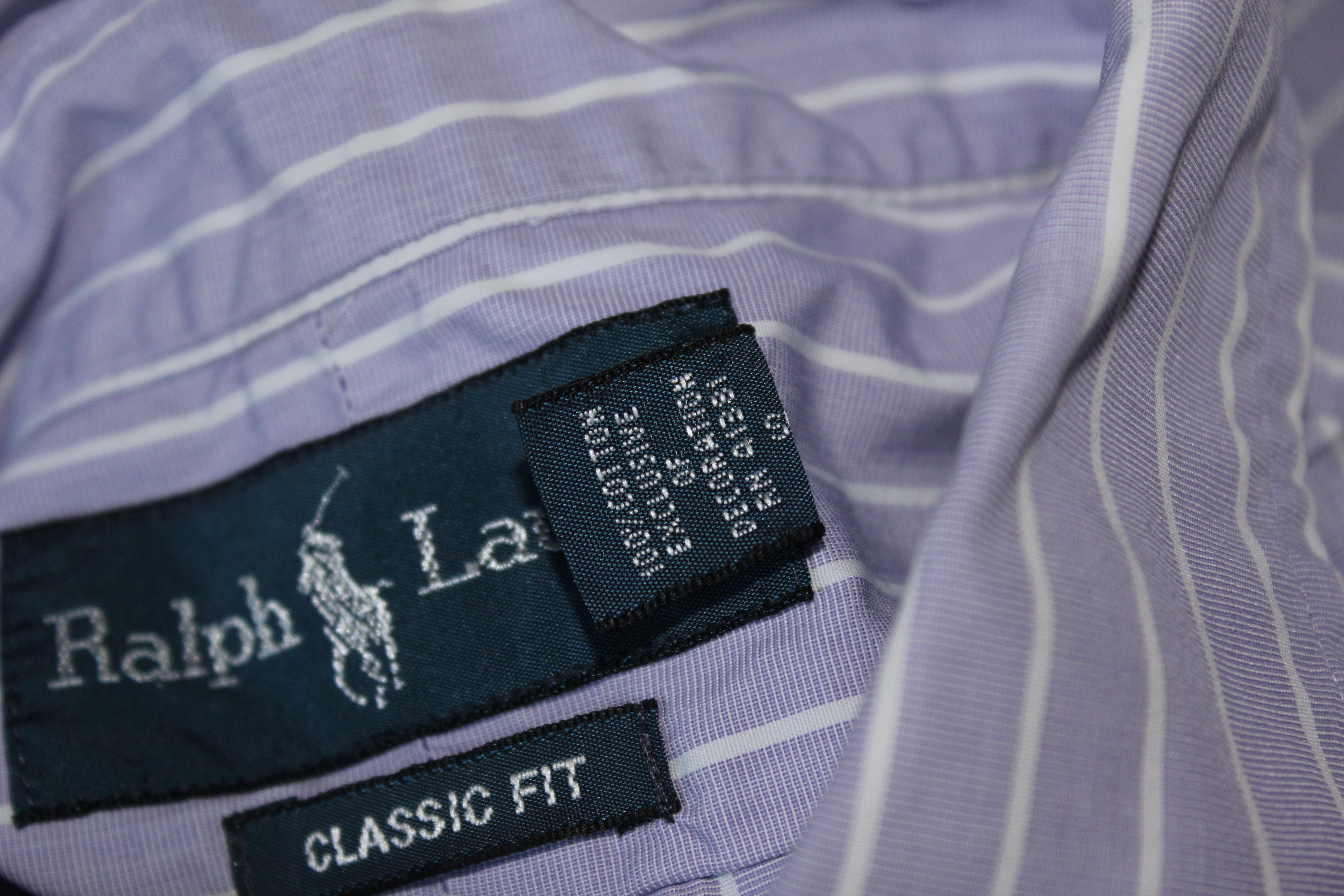 Polo Ralph Lauren RALPH LAUREN Long Sleeve Purple Striped Shirt Size M Size US M / EU 48-50 / 2 - 10 Thumbnail