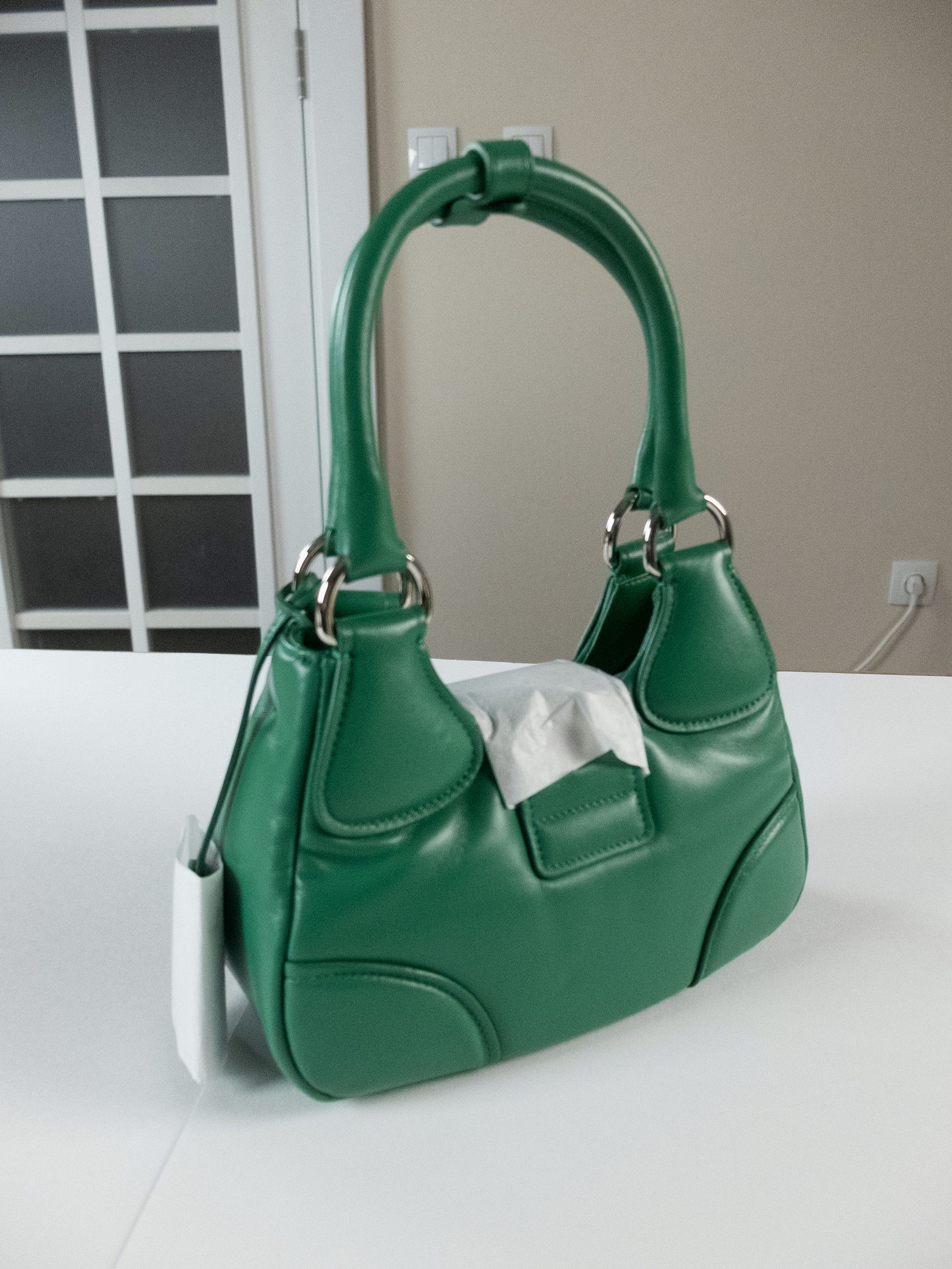 Prada PRADA Re-Edition green padded leather small Moon bag Size ONE SIZE - 8 Thumbnail