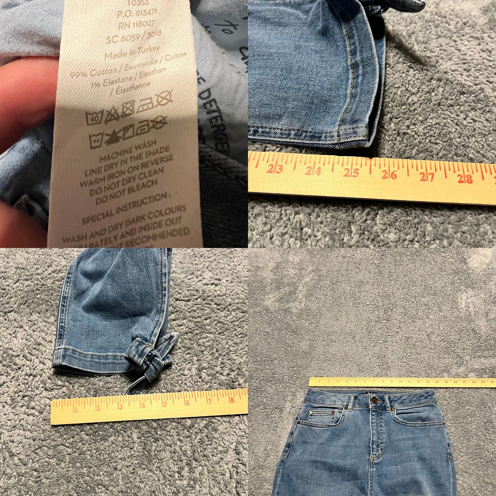 Boden Boden Jeans Women 6 R Blue Denbign Tie Ankle Straight High Rise 27 x25.5 Size 28" / US 6 / IT 42 - 8 Thumbnail