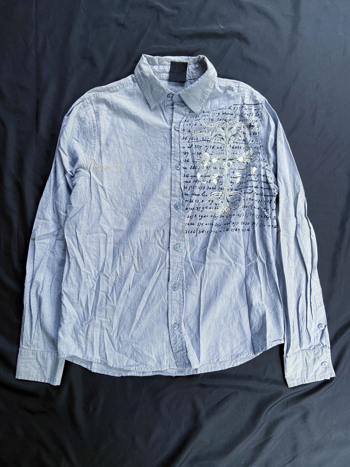 14th Addiction COIRAGE HONOUR SKULL PRINTED BUTTON DOWN SHIRT Size US S / EU 44-46 / 1 - 2 Thumbnail