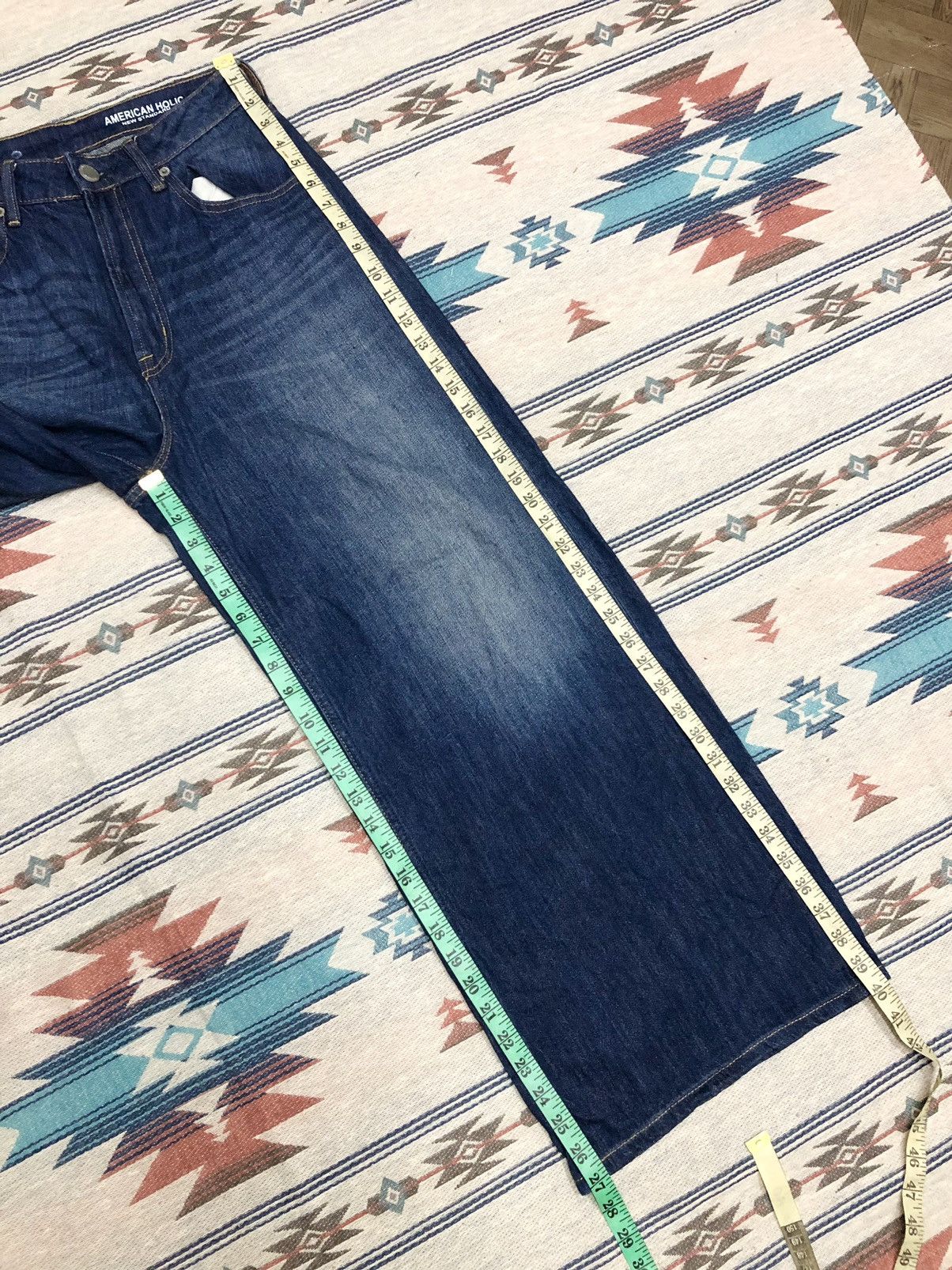 Japanese Brand SUPER BAGGY AMERICAN HOLIC DENIM Size US 27 - 7 Thumbnail