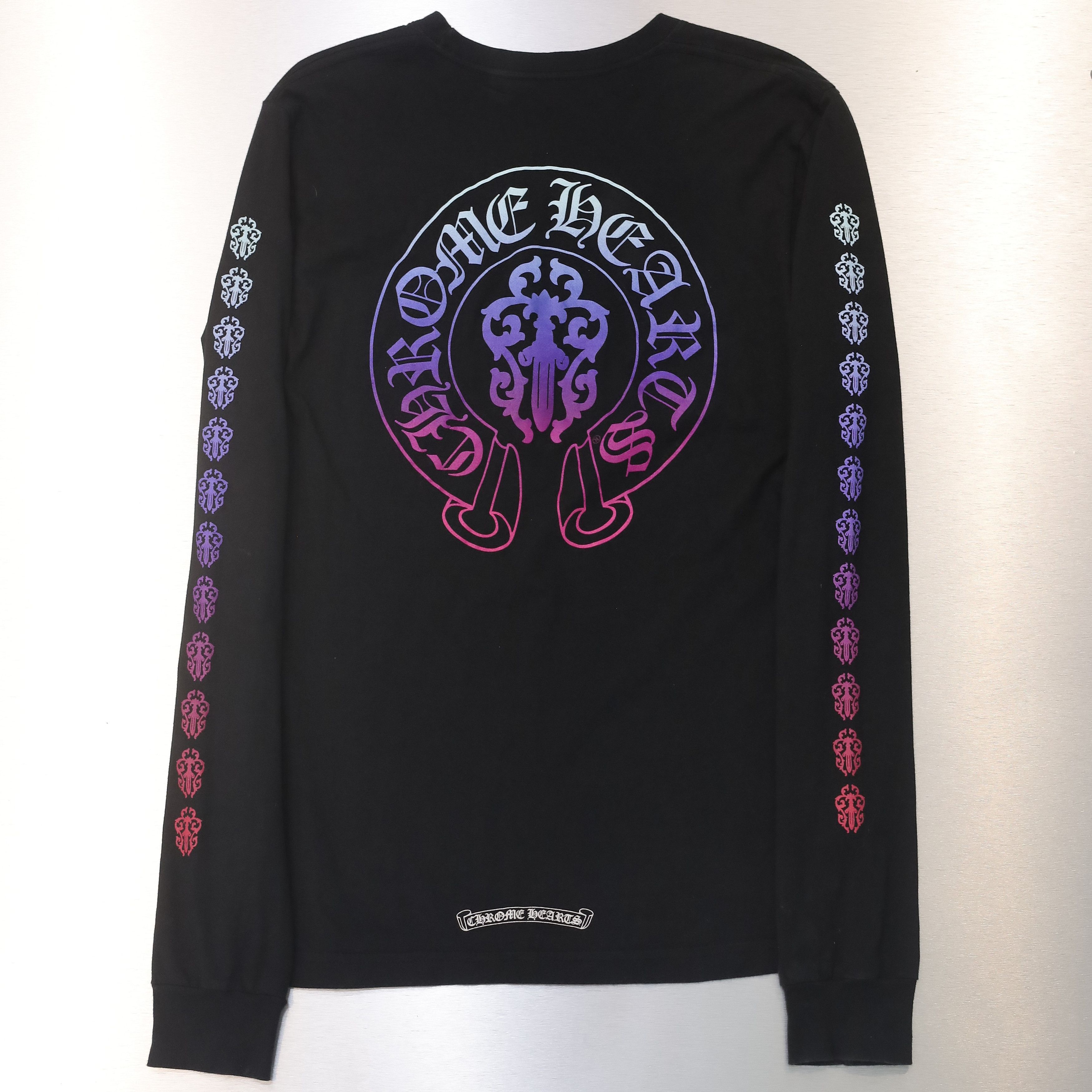 Chrome Hearts CHROME HEARTS MULTICOLOR DAGGER & SCROLL LONG SLEEVE TEE Size US M / EU 48-50 / 2 - 4 Thumbnail