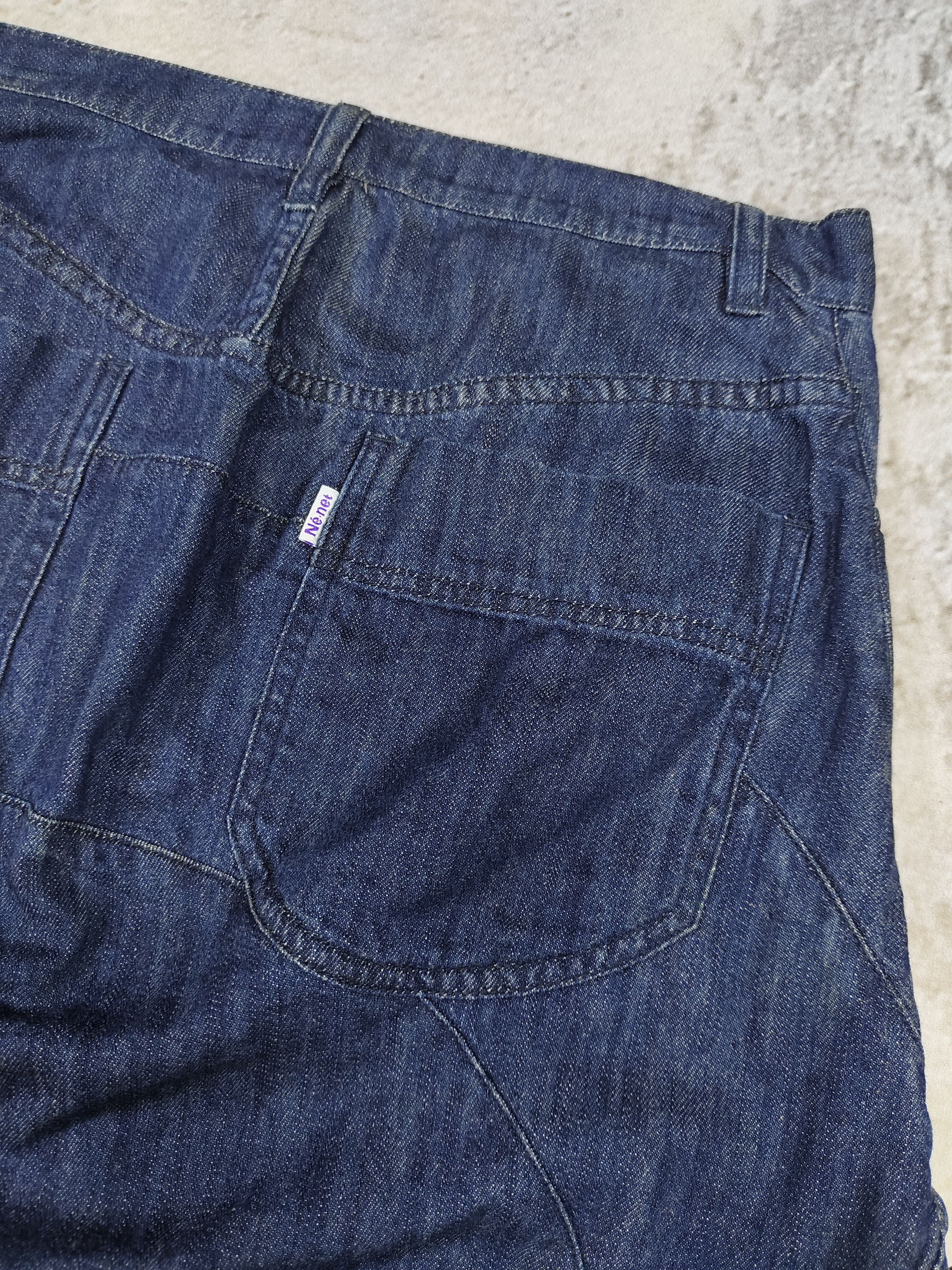 Ne-Net 00s Ne-Net🇯🇵 By Issey Co Buttons Drop Crotch Denim Short Size 32" / US 10 / IT 46 - 8 Thumbnail