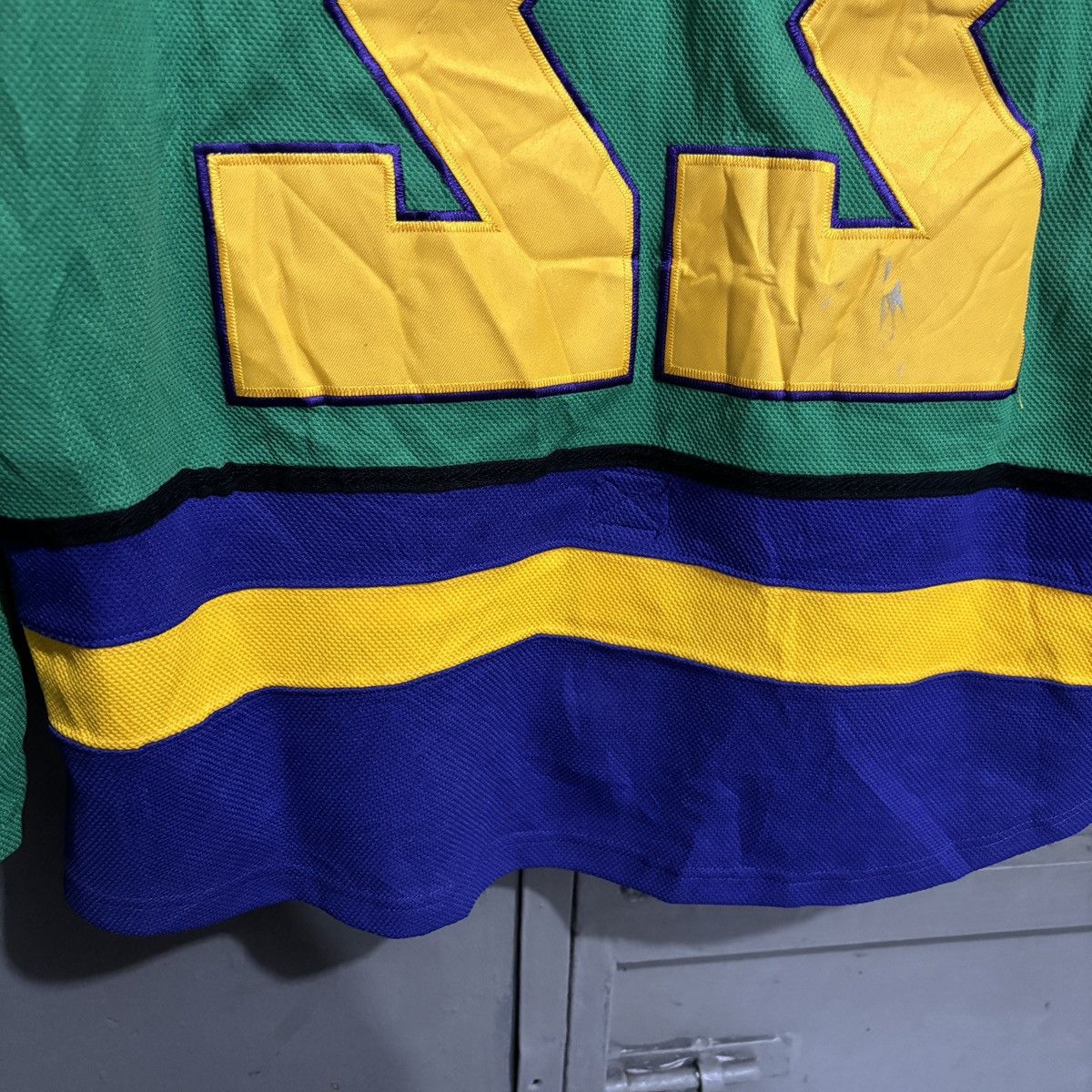 Japanese Brand GOLDBERG From The Mighty Ducks Movie Jersey Hockey Jersey Size US XL / EU 56 / 4 - 15 Thumbnail