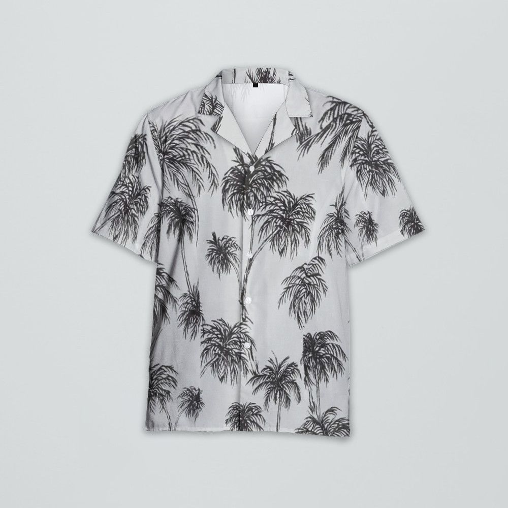 Designer Palm Tree-Print Shirt – Coastal Vibes, Urban Attitude Size US M / EU 48-50 / 2 - 2 Thumbnail