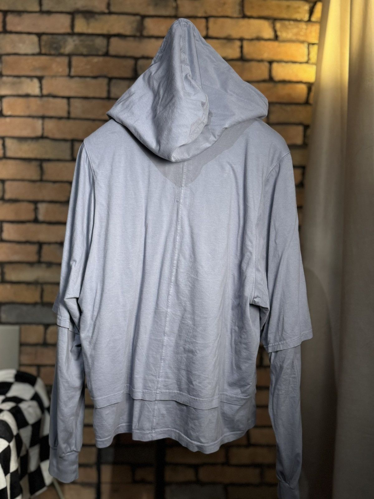 Rick Owens Drkshdw HUSTLER BRUISE COLOR HOODIE MILK LAYERED TEE HOODED Size US L / EU 52-54 / 3 - 2 Thumbnail