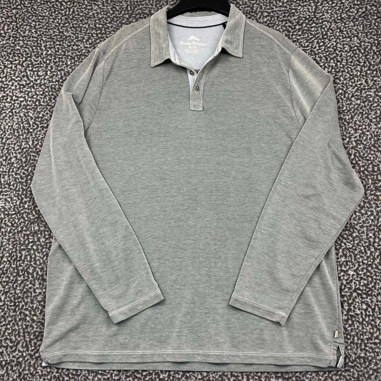 Tommy Bahama Tommy Bahama Polo Shirt Men Gray Long Sleeve Collared XL Size US XL / EU 56 / 4 - 1 Thumbnail