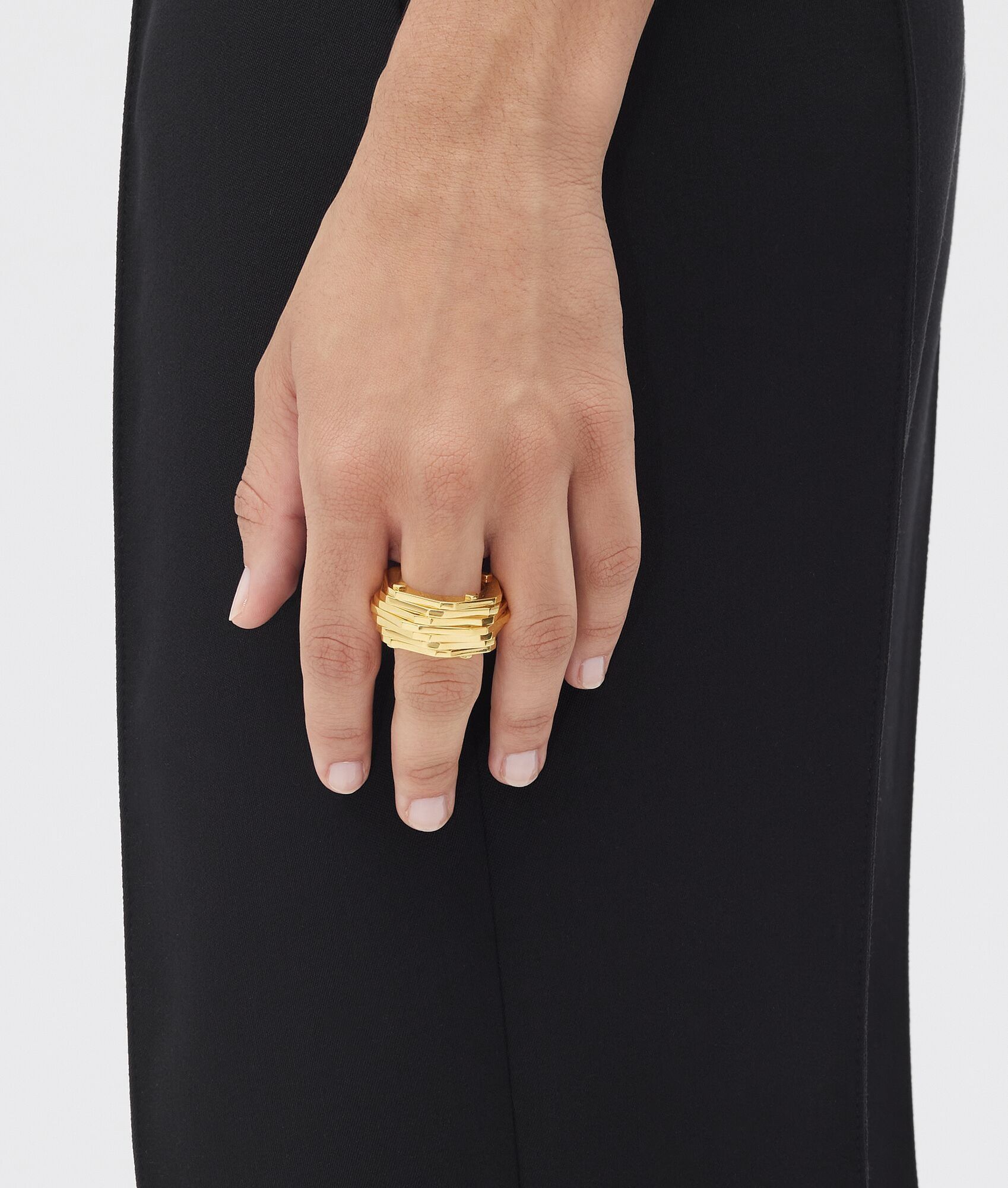 Bottega Veneta o1w1db10525 Size: 19 / Unisex Layers Ring in Gold Size ONE SIZE - 4 Thumbnail