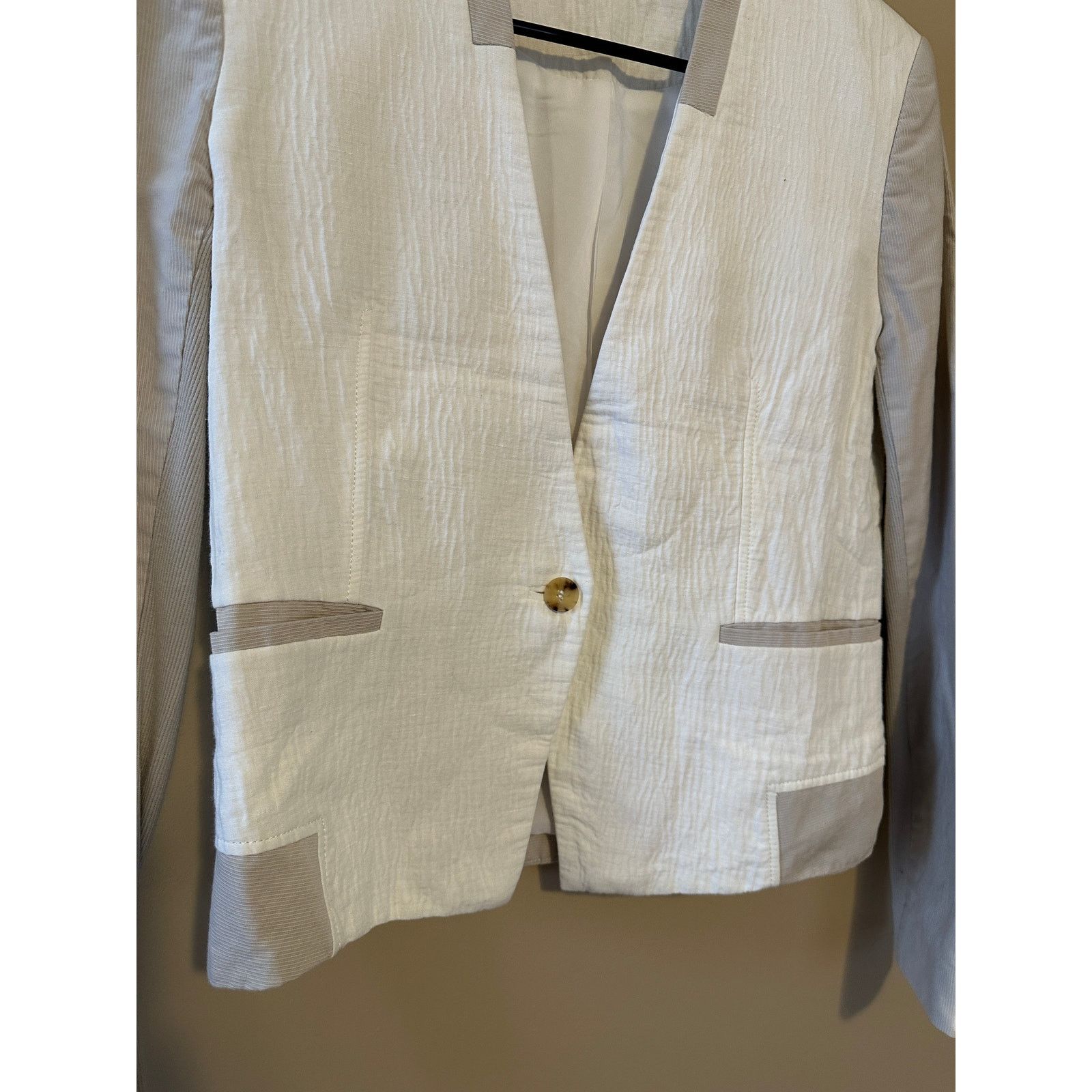 Helmut Lang Helmut Lang Textured Linen Blend Tailored Blazer Size S / US 4 / IT 40 - 3 Thumbnail