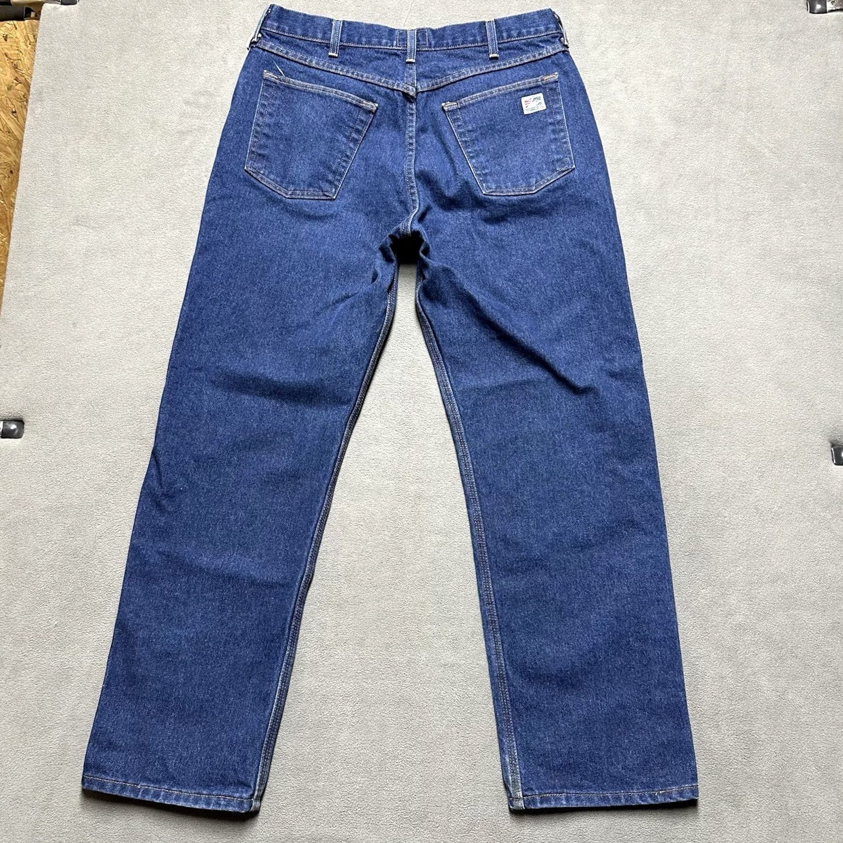 Denime Tyndale FR Jeans Mens 35x31 Blue Denim Flame Resistant Straight USA EUC Size US 36 / EU 52 - 2 Thumbnail