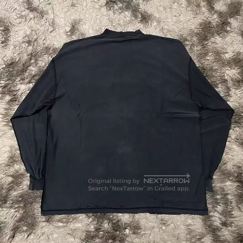 Balenciaga Balenciaga Letter Patch Destroyed Vintage Long Sleeve Size US XL / EU 56 / 4 - 2 Thumbnail