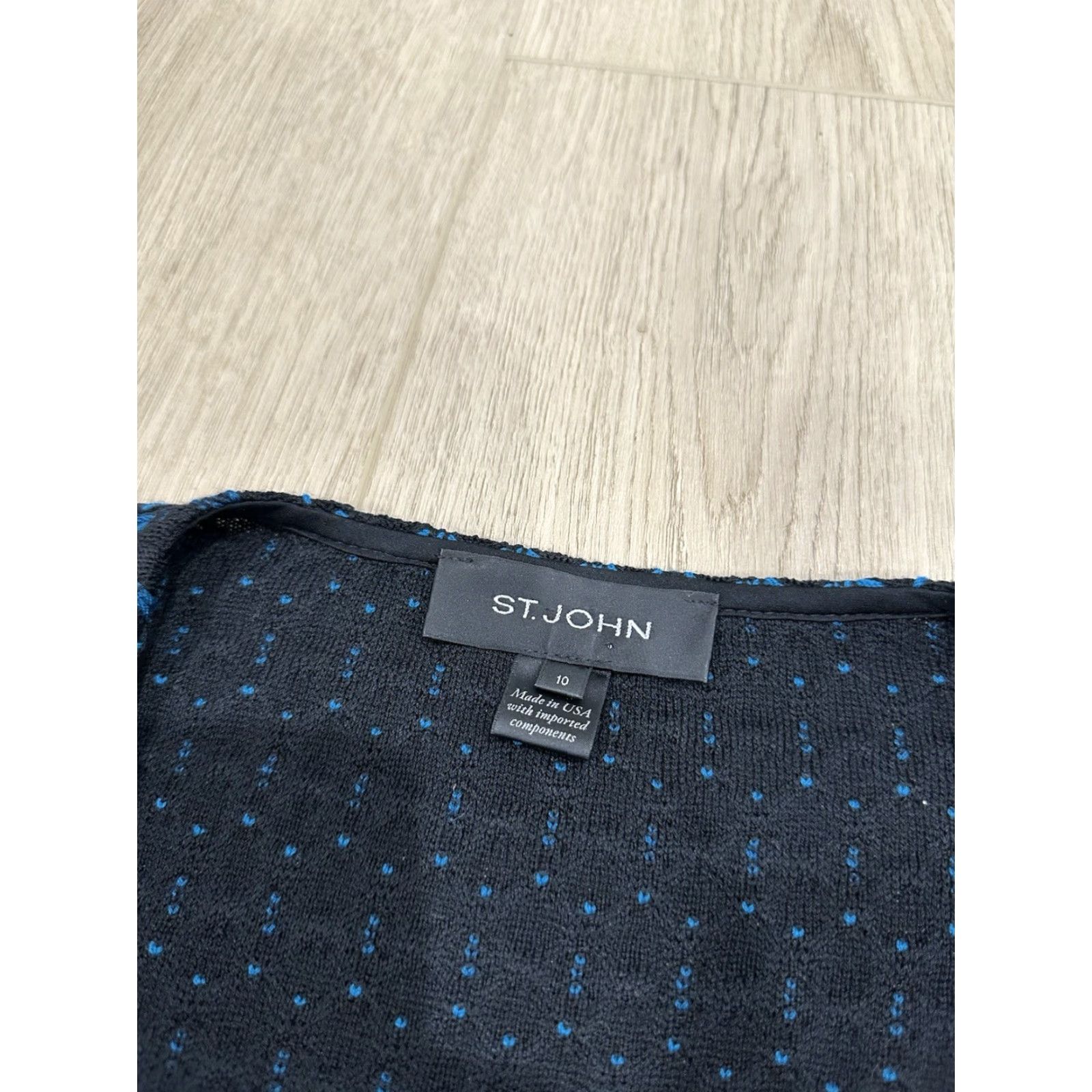 St. John St. John Blazer Jacket Shirt Knit Wool Blend Hook Eye | Multicolor | Size 10 | Women’s Regular Short Sleeve Long Sleeve Size L / US 10 / IT 46 - 5 Thumbnail