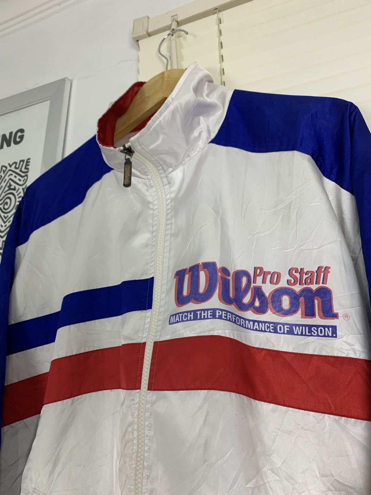 Vintage × Wilson Vintage 90s Wilson Oversized Tennis Jacket Size US L / EU 52-54 / 3 - 5 Thumbnail