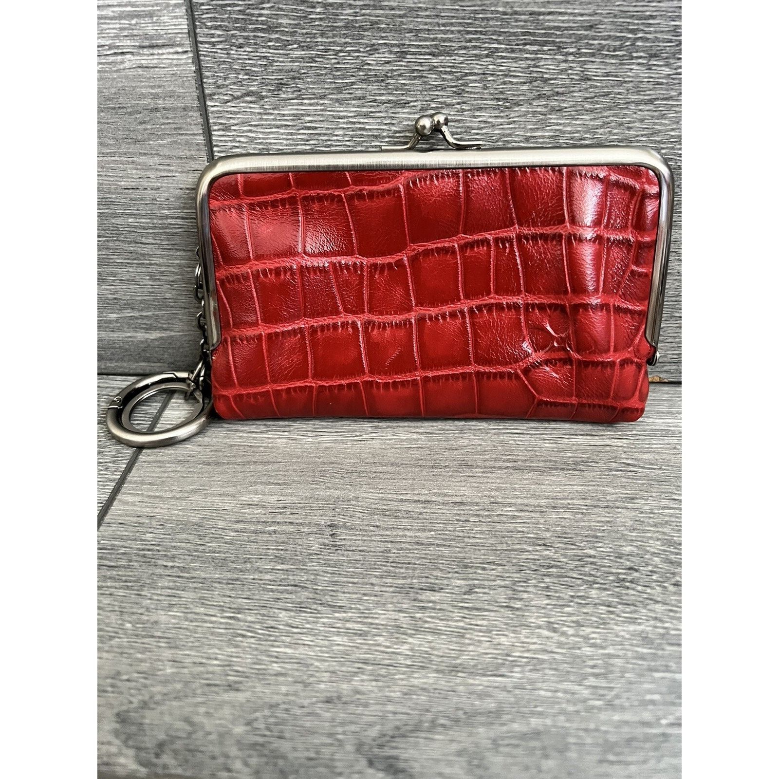 Patricia Nash Patricia Nash croc leather wallet medium size red B000606 Size ONE SIZE - 1 Thumbnail