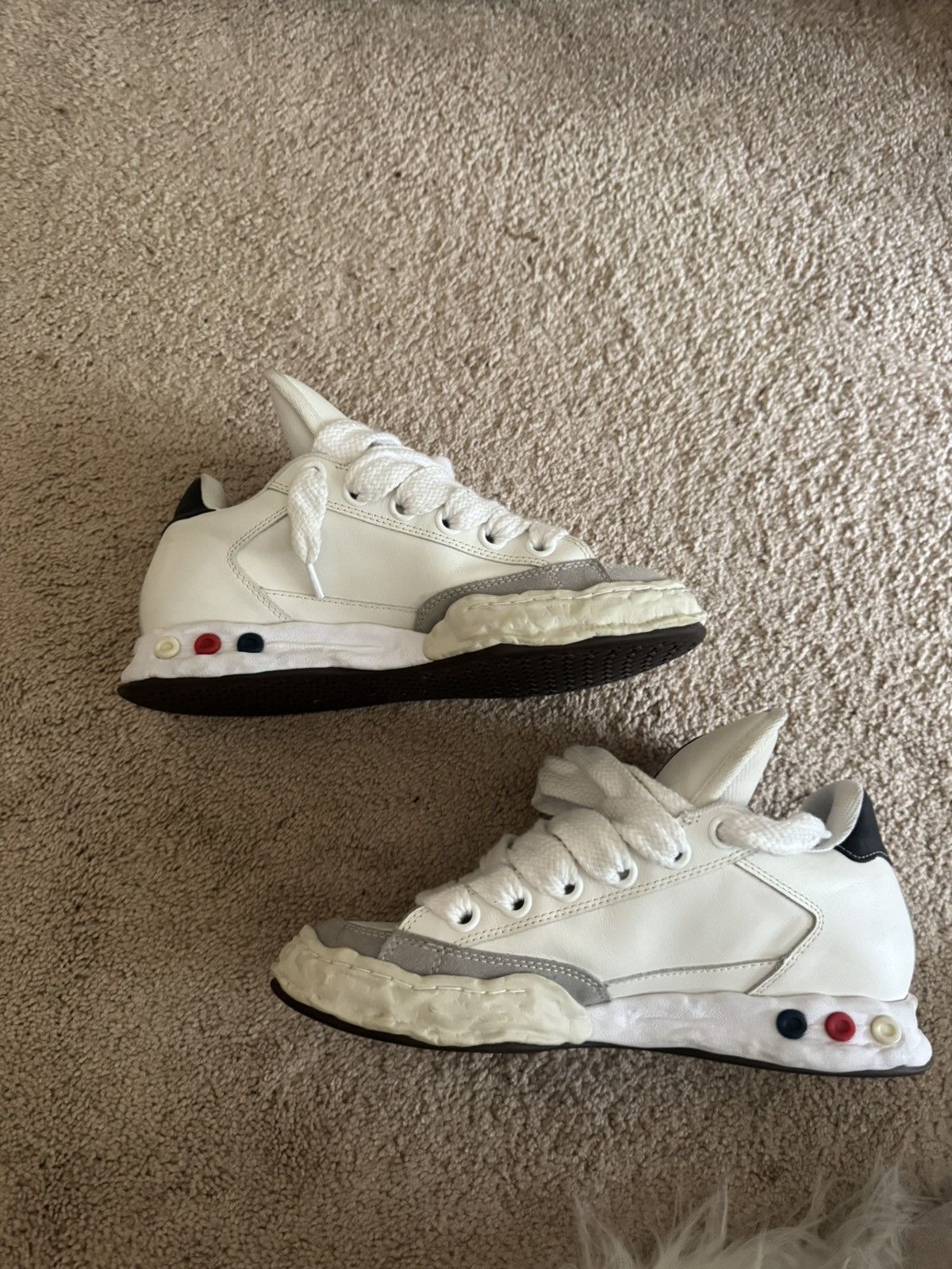 Maison MIHARA YASUHIRO MMY Herbie Puffer OG Sole Leather Low 'White' Size US 11 / EU 44 - 2 Thumbnail