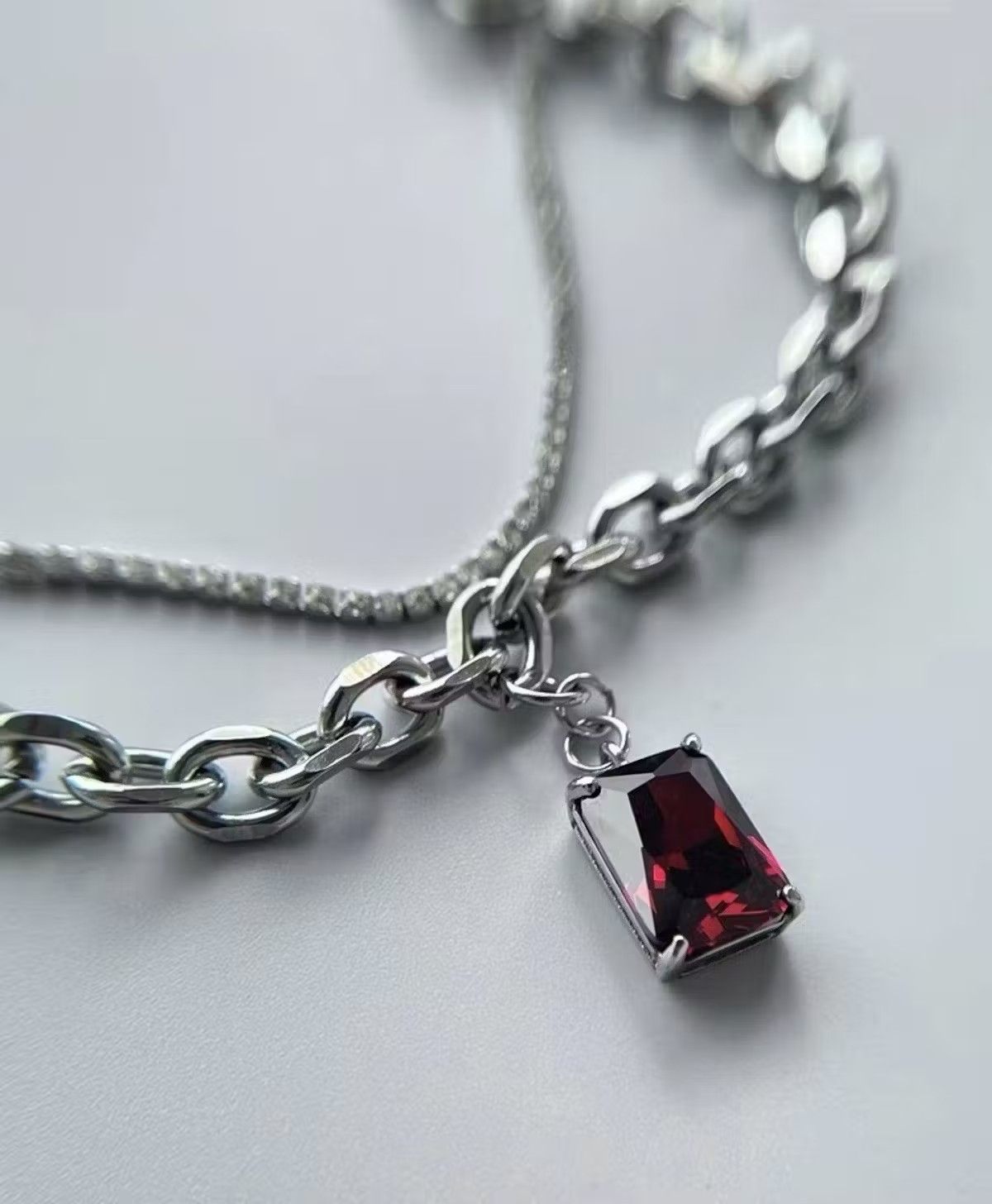 Jewelry Vintage ruby and pearl necklace Size ONE SIZE - 4 Thumbnail