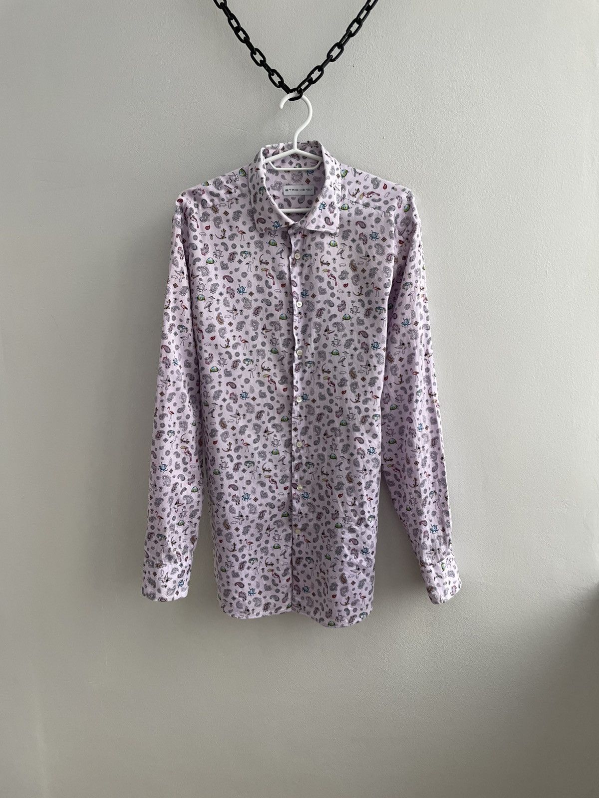 Etro Etro Milano Monogram animals print pink Shirt Size US XL / EU 56 / 4 - 1 Thumbnail