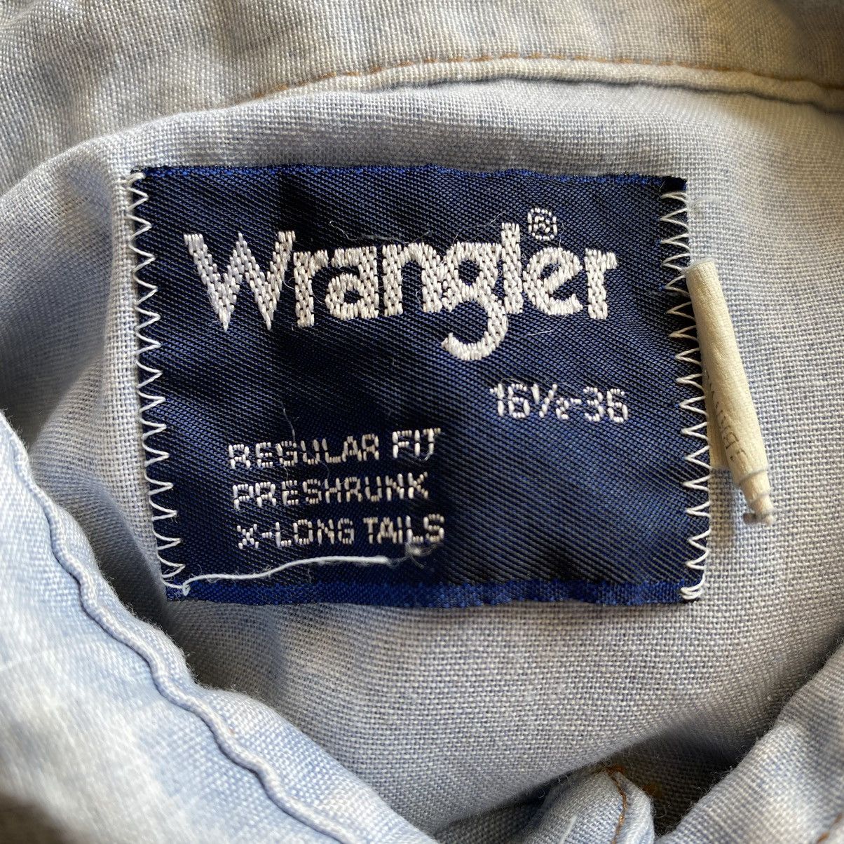 Vintage × Wrangler Vintage Wrangler Denim Shirt Snap Button Size US L / EU 52-54 / 3 - 19 Thumbnail