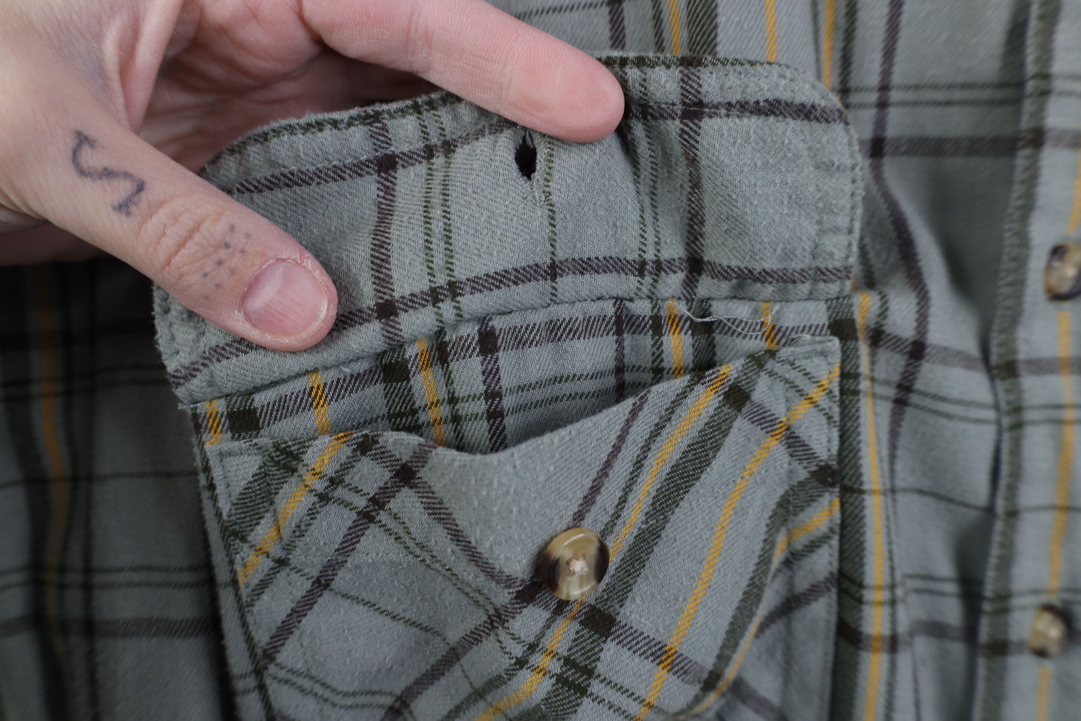 Vintage Vintage 90s Streetwear Waffle Lined Flannel Shirt Jacket Size US XL / EU 56 / 4 - 4 Thumbnail